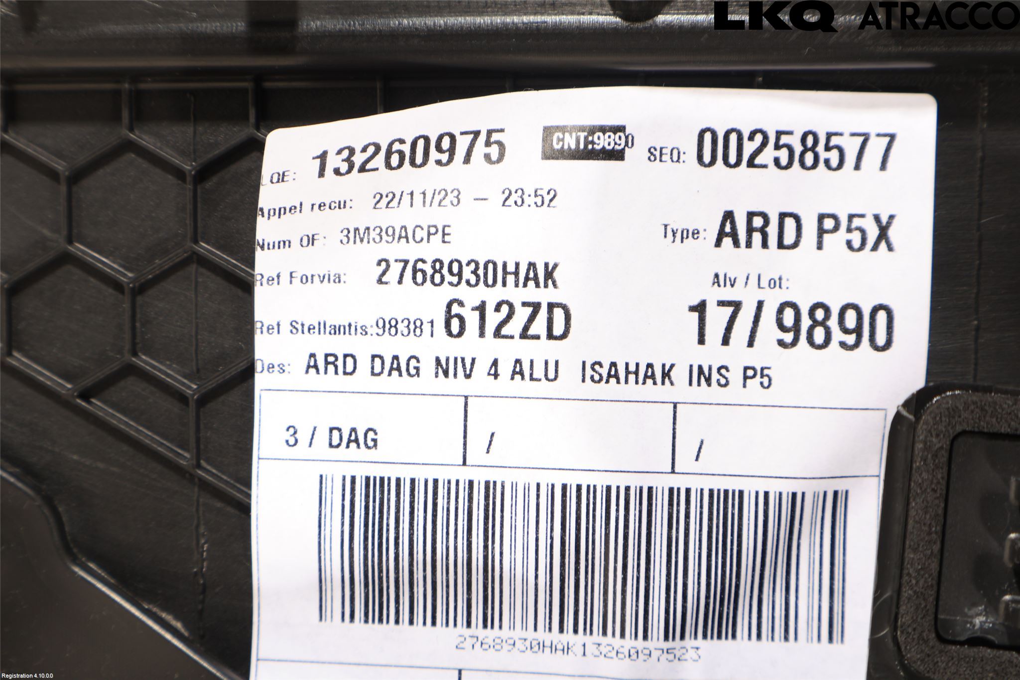 Peugeot 308/E-308 21- Innr Dørtrekk Høyre