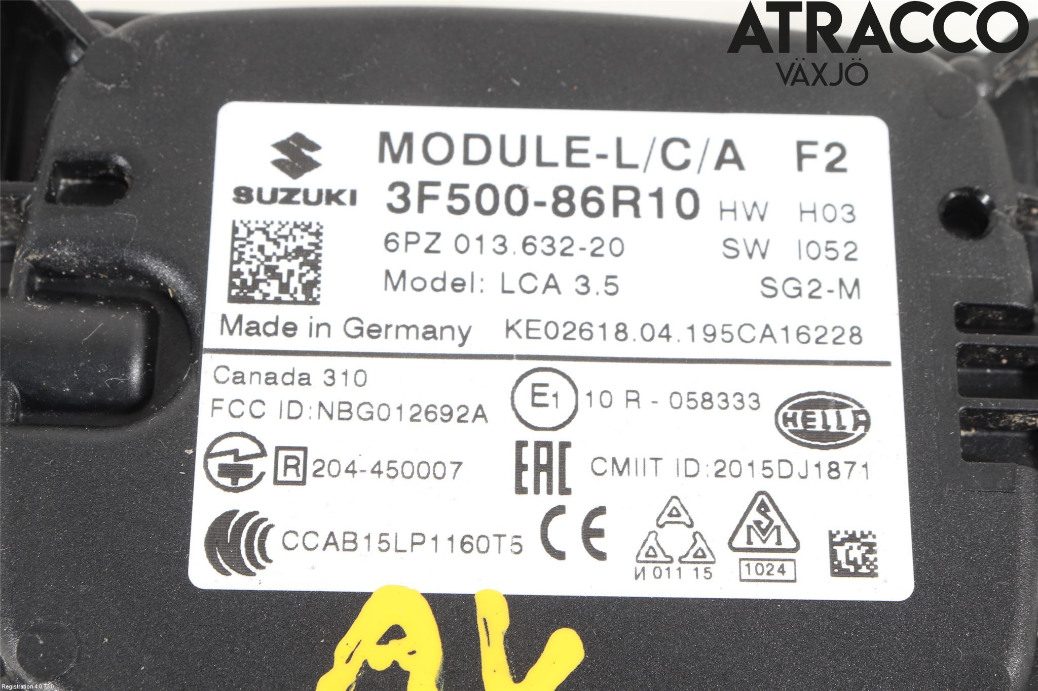 Suzuki VITARA 15- Sensor Kollisjonsbeskyttelse