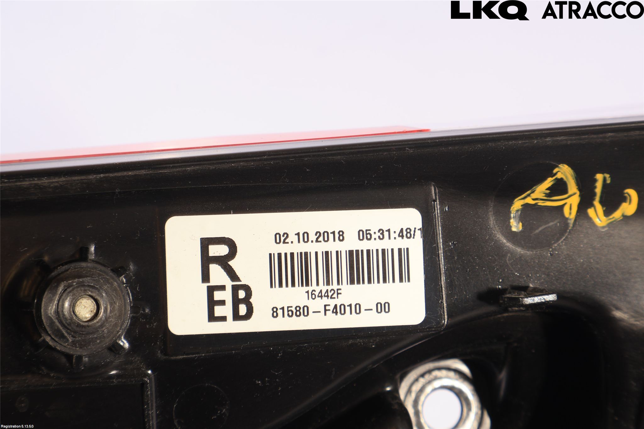 Toyota C-HR 16-23 Baklykt Høyre  På Luke(Indre)