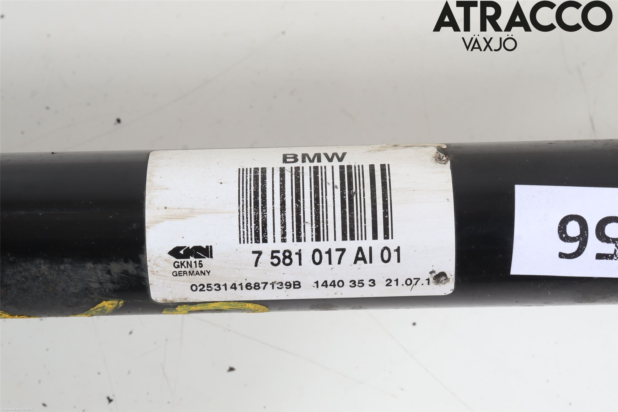 BMW 5 F10/F11/F18 09-17 Drivaksel Bak Kompl Venstre