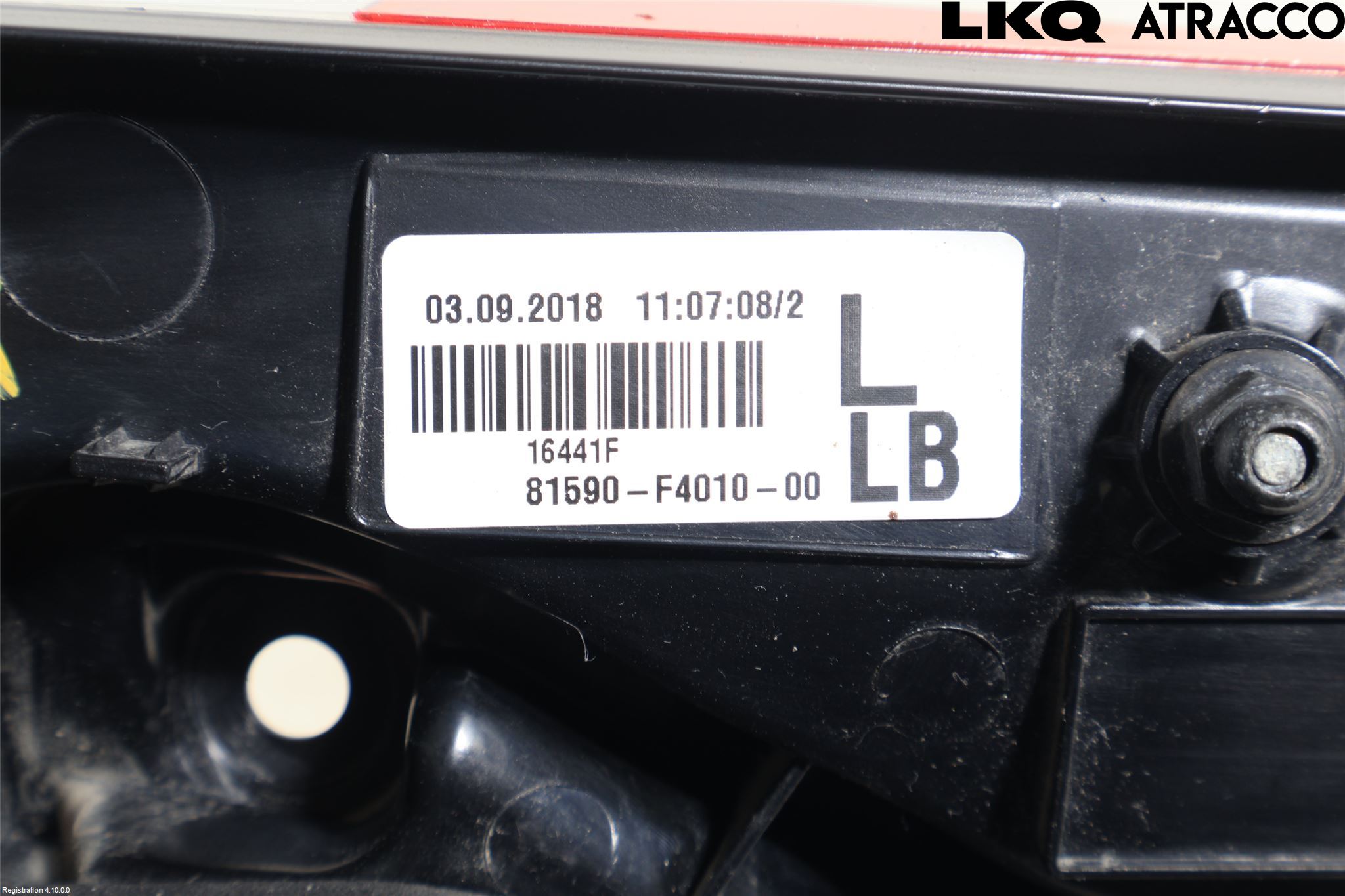 Toyota C-HR 16-23 Baklykt Venstre  På Luke(Indre