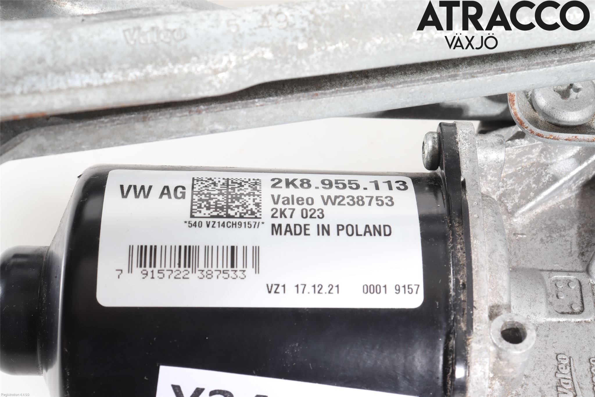 Volkswagen VW CADDY 21- Viskeroverføring Frontrute