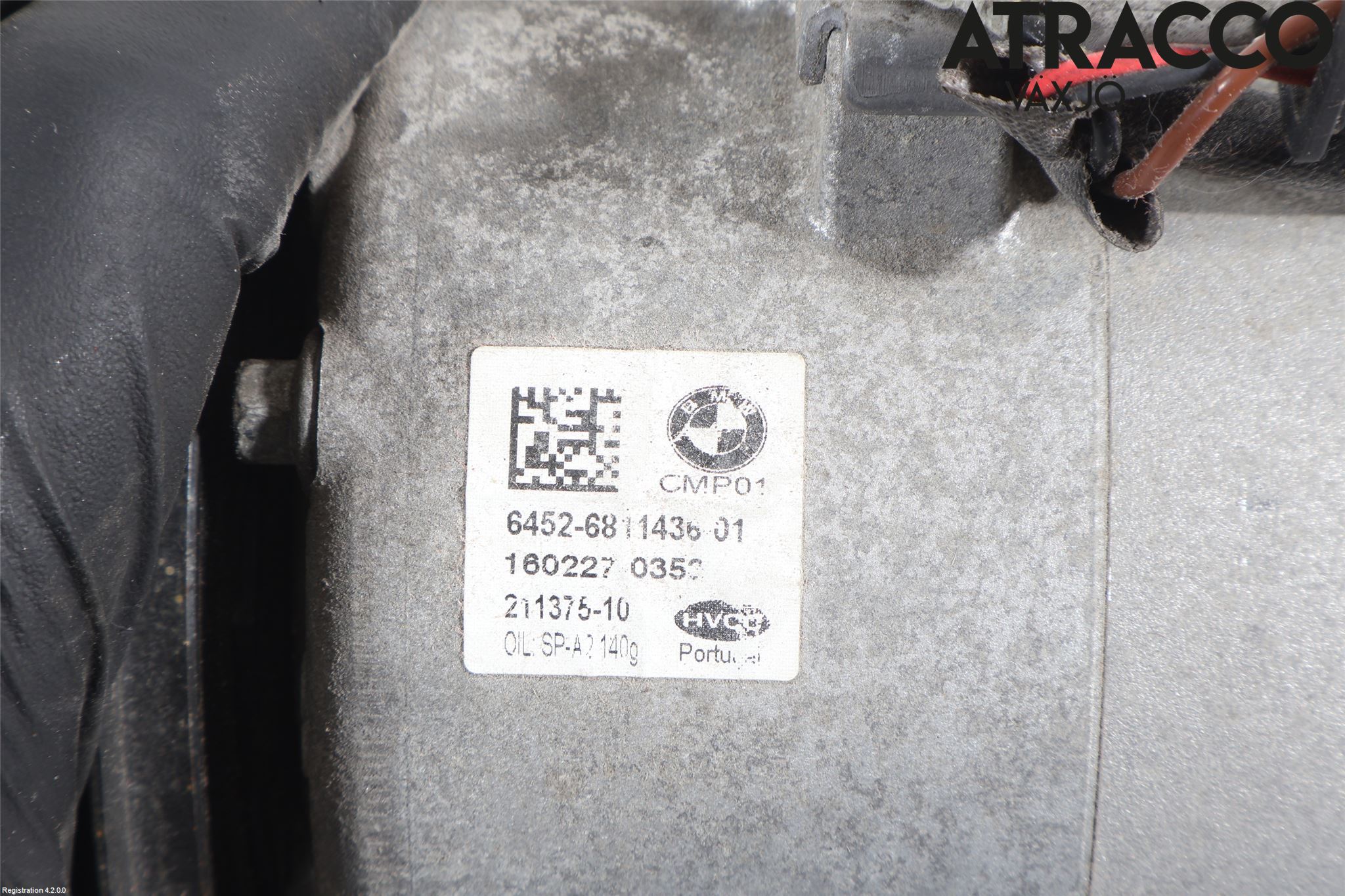 BMW 5 F10/F11/F18 09-17 Varme Ac Kompressor
