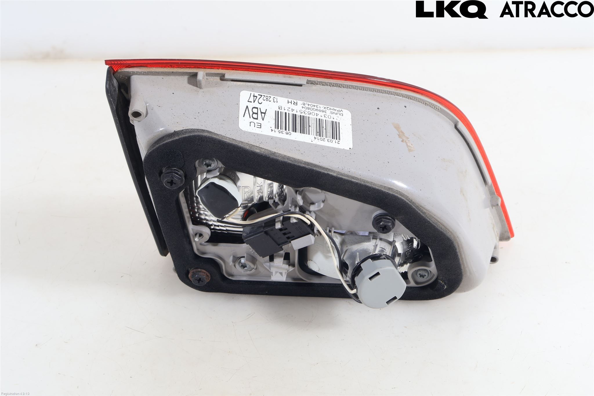 Opel ASTRA J 10-15 Baklykt Høyre  På Luke(Indre)