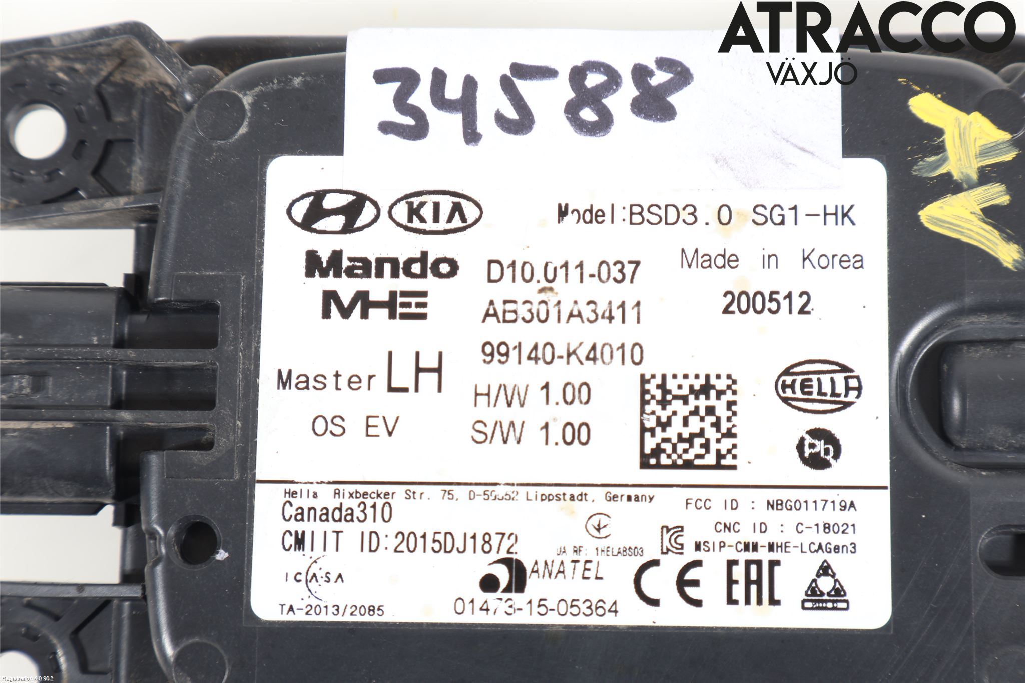Hyundai KONA/ELECTRIC OS 18-23 Sensor Kollisjonsbeskyttelse