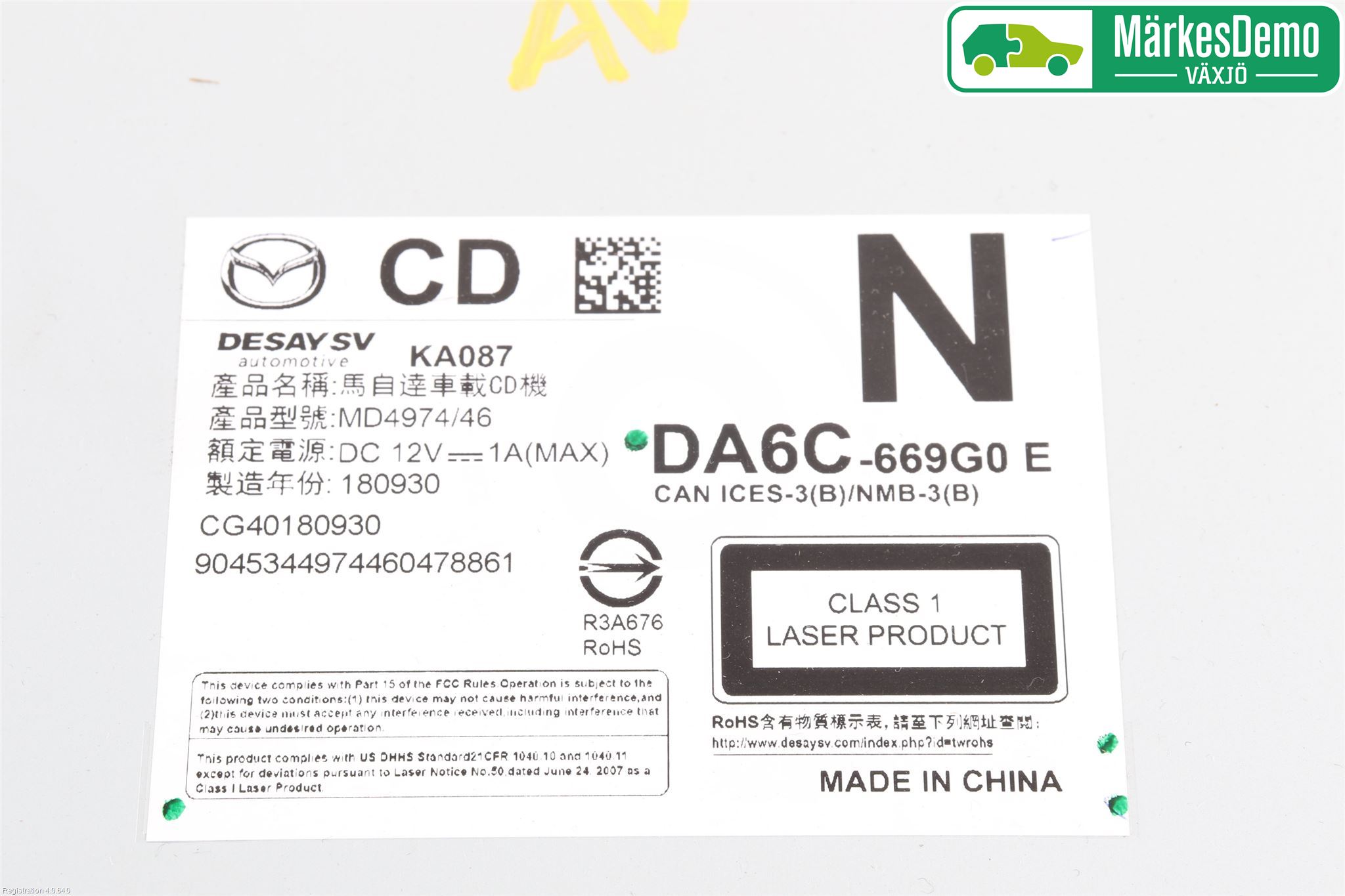 Mazda CX-3 Stereo Radio Med Cd