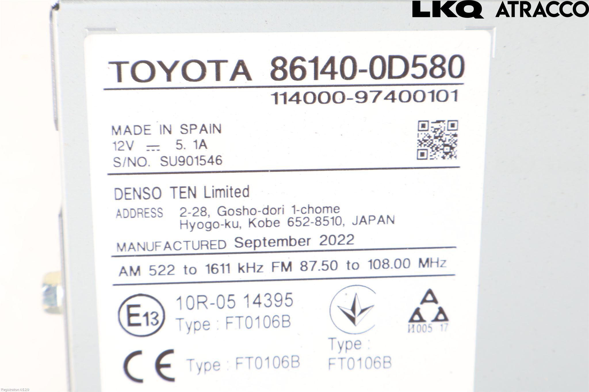 Toyota YARIS XP21 20- Stereo Radio Med Cd