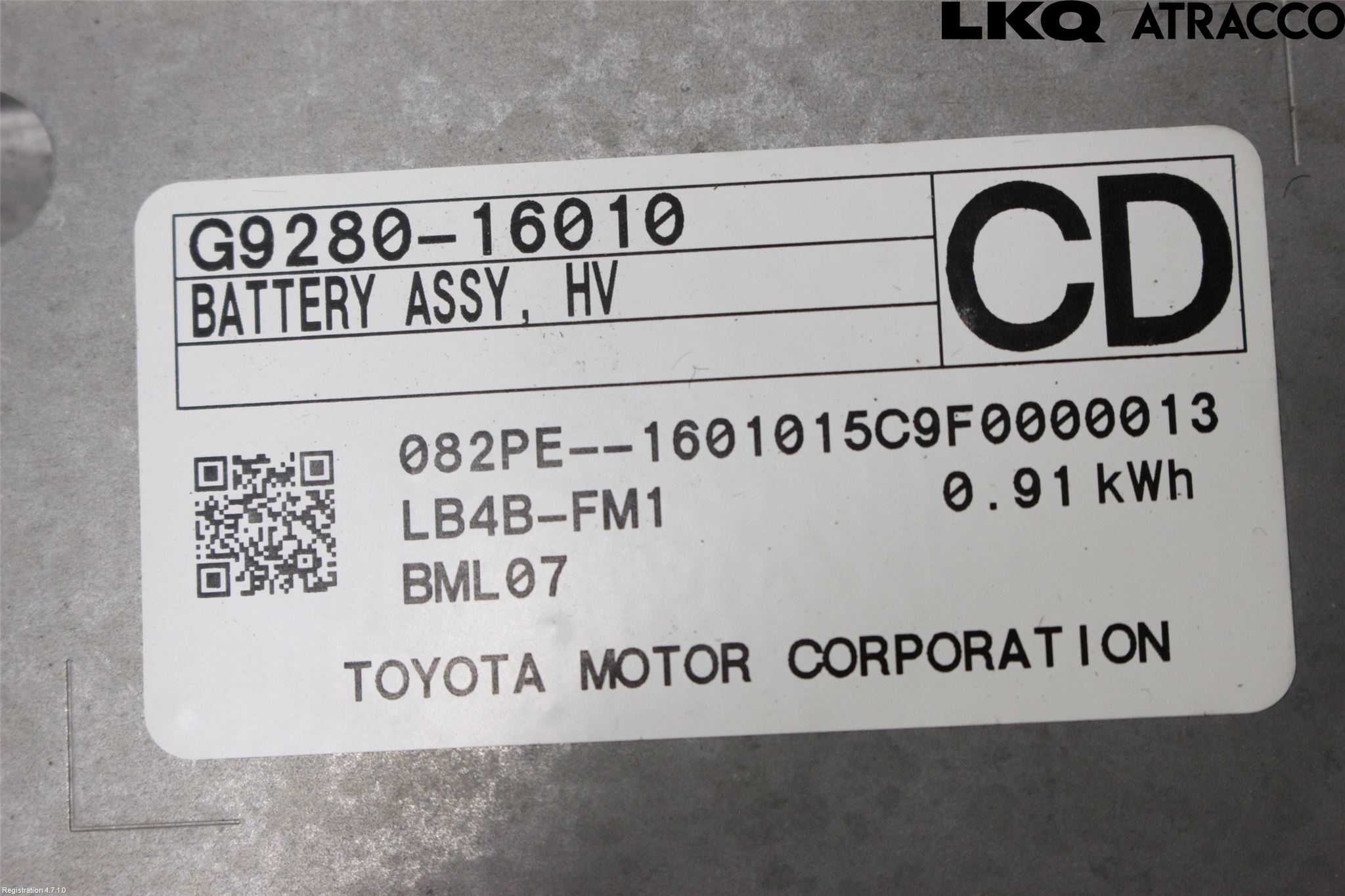 Toyota COROLLA CROSS XG10 22- Hybrid Batteri
