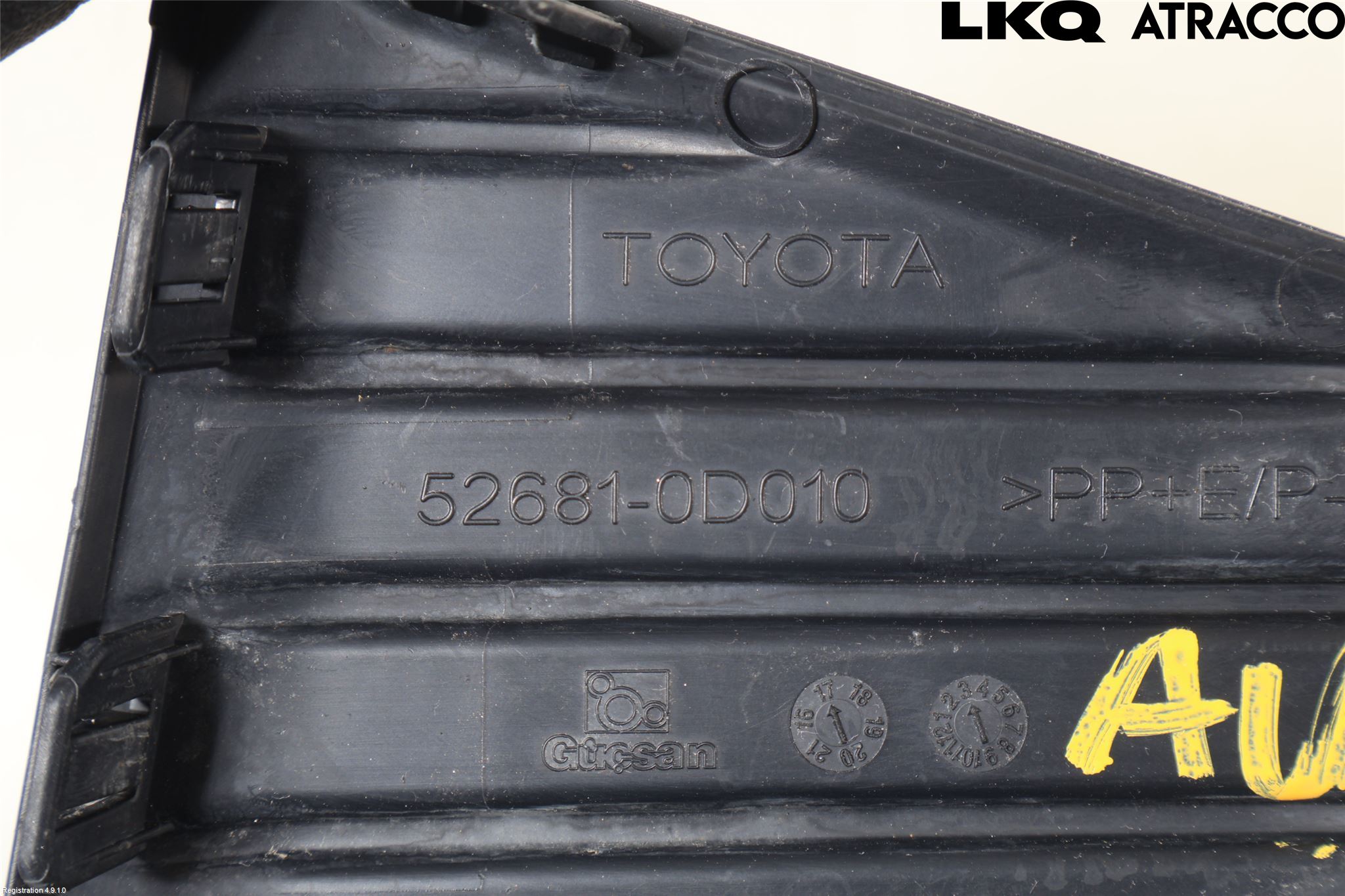 Toyota YARIS XP130 15-20 Støtfanger Bak Hjørne Høyre