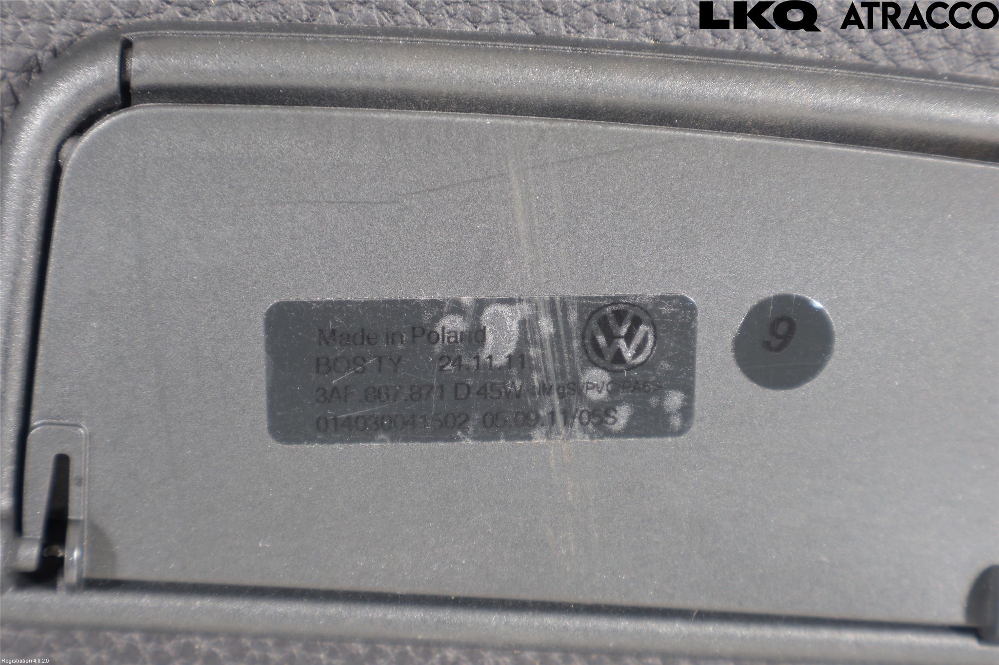 Volkswagen VW PASSAT 11-14 Innr Innsyn Beskytelse Stv