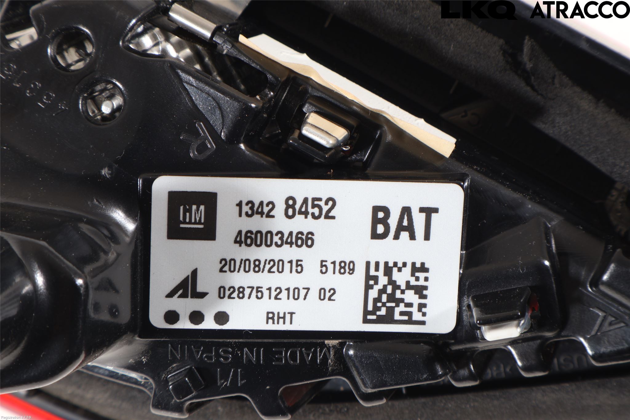 Opel CORSA E 15-19 Baklykt Høyre  På Luke(Indre)