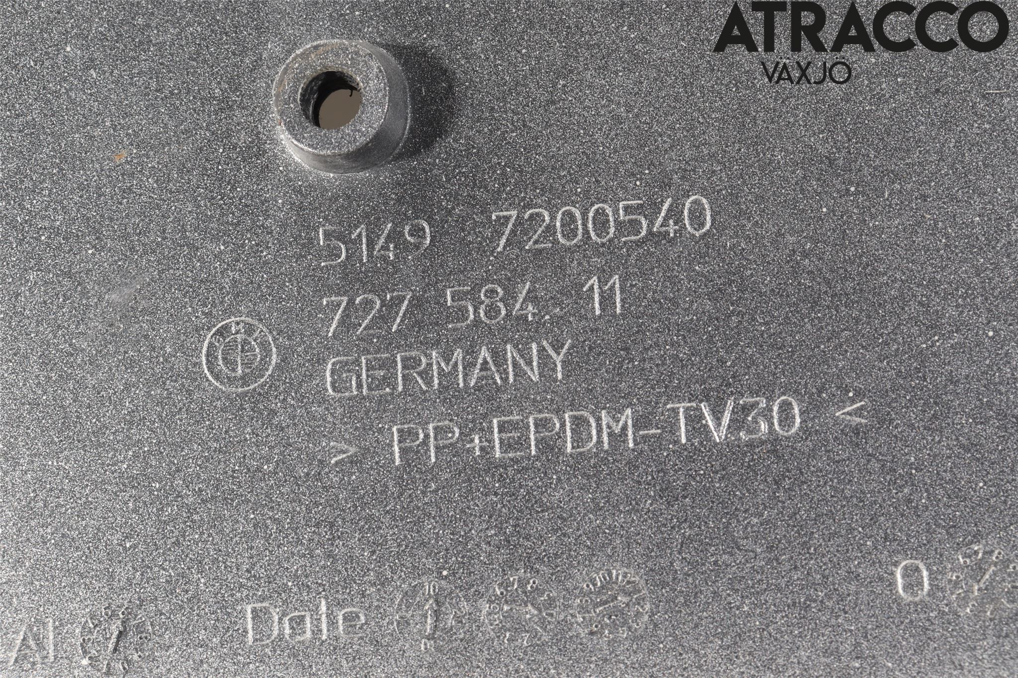 BMW 5 GT F07 09-17 Refleksplate - Skiltplate