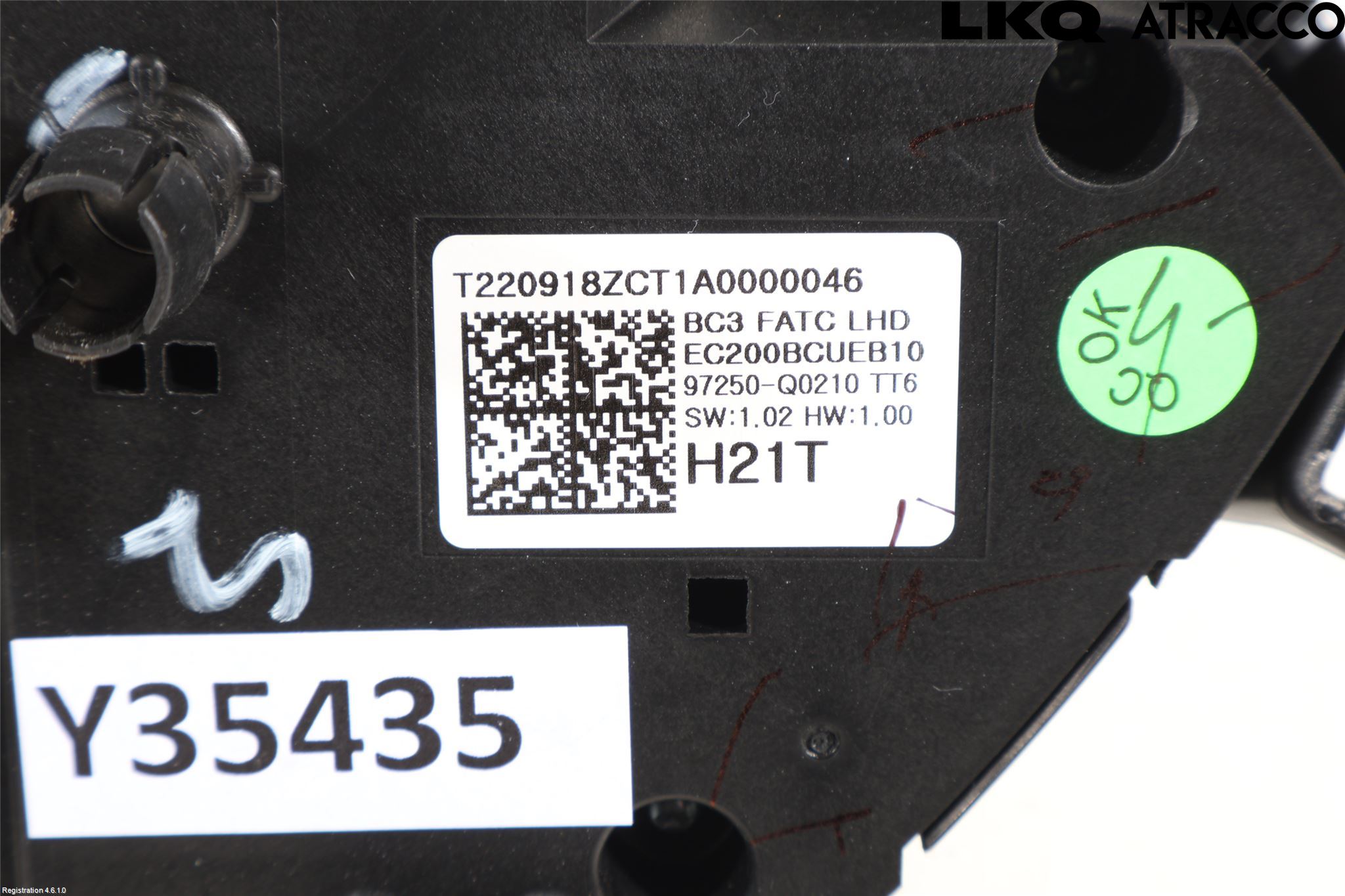 Hyundai i20 BC 21- Varme Ac Betjening-Display