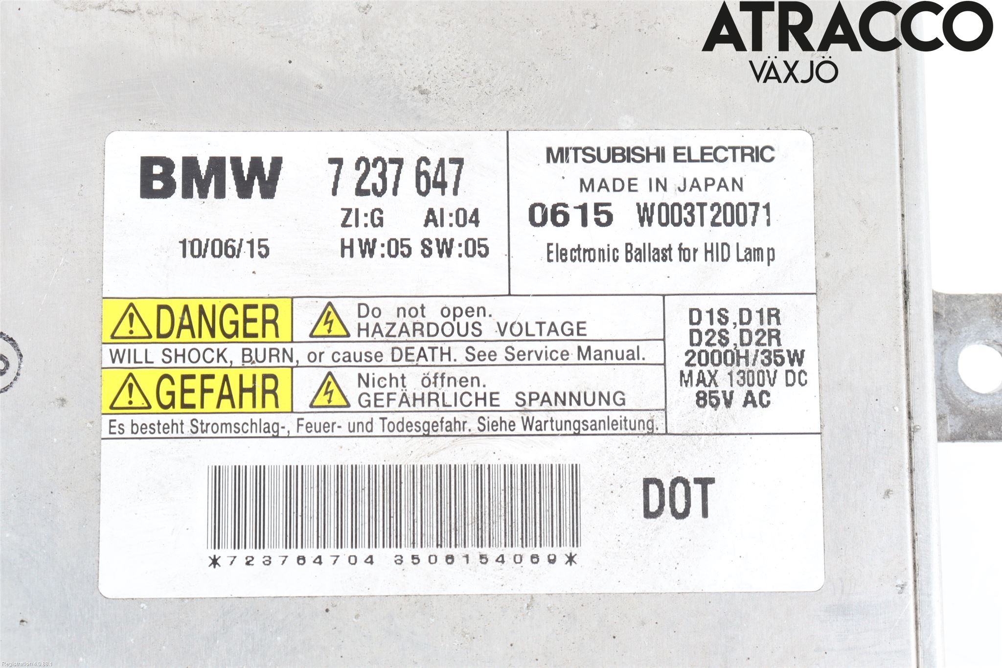 BMW 5 F10/F11/F18 09-17 Styreenhet Xenon