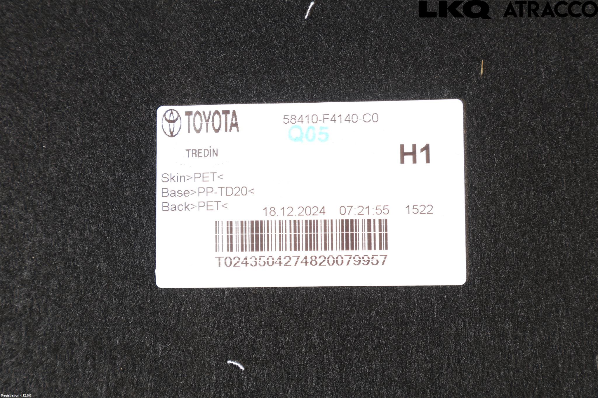 Toyota C-HR 24- Innr Bagasjeromkledsel