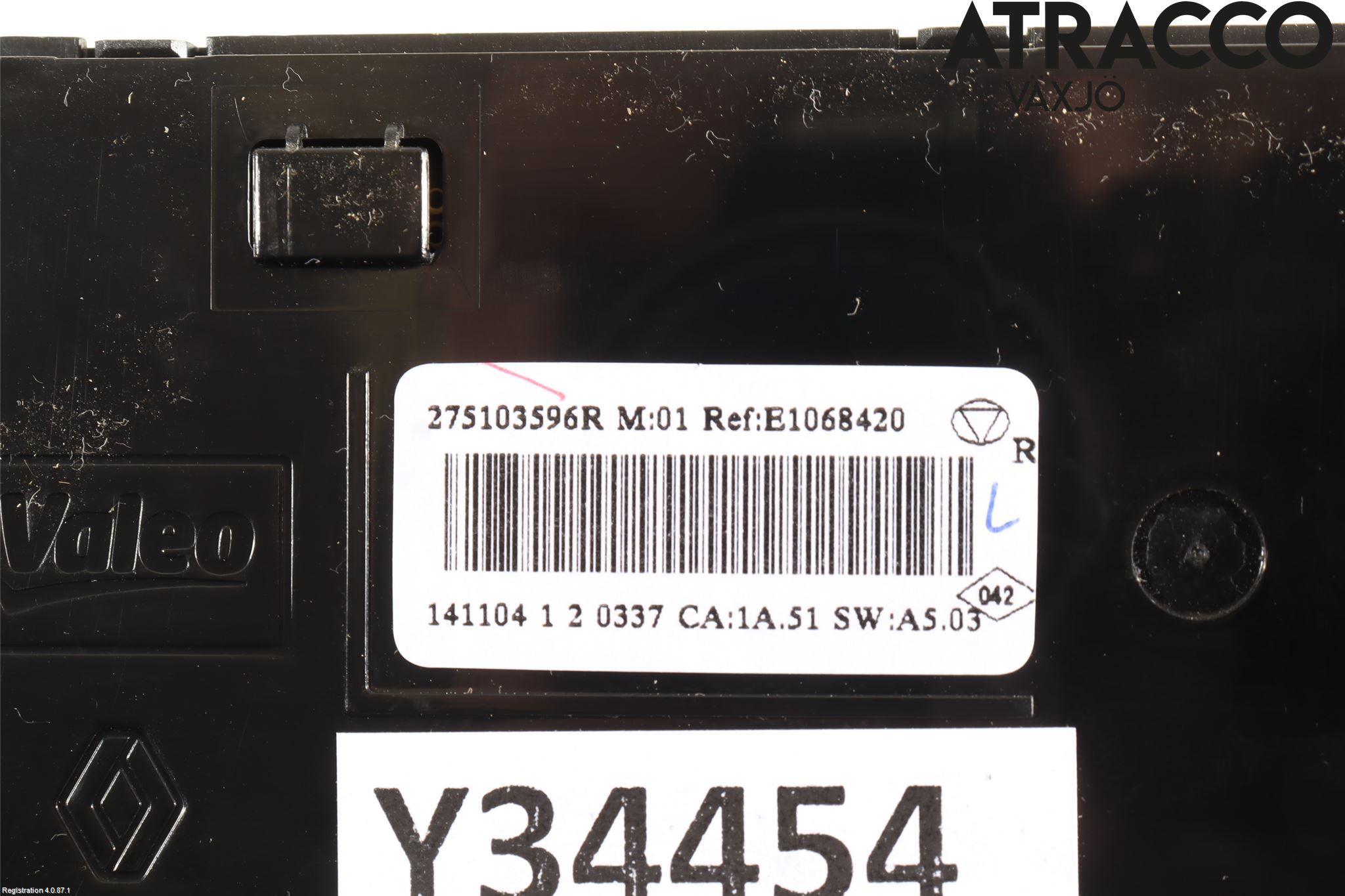 Renault MEGANE III 09-15 Varme Ac Betjening-Display