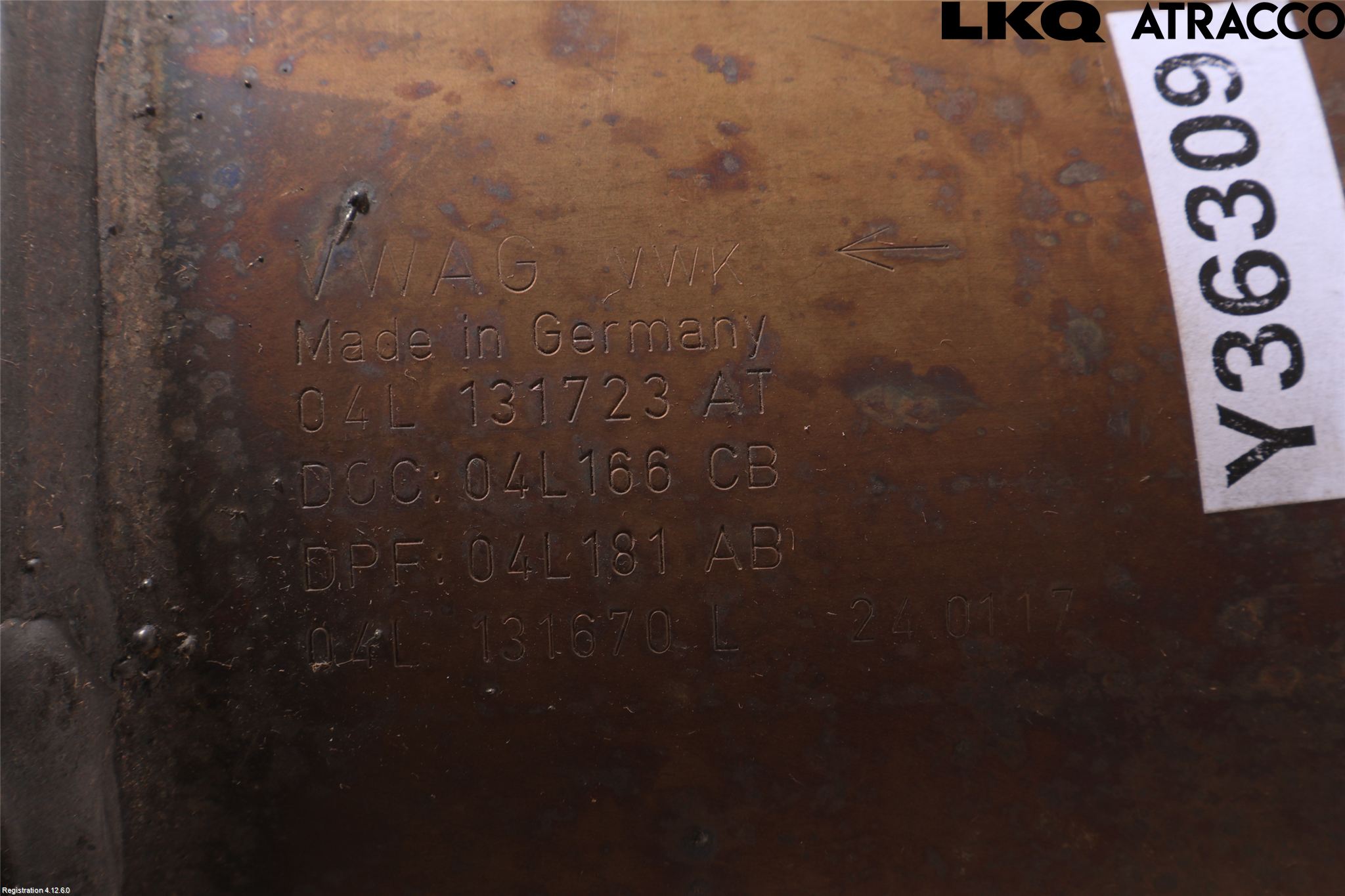 Volkswagen VW TIGUAN 16-24 Eksos Partikketfilter