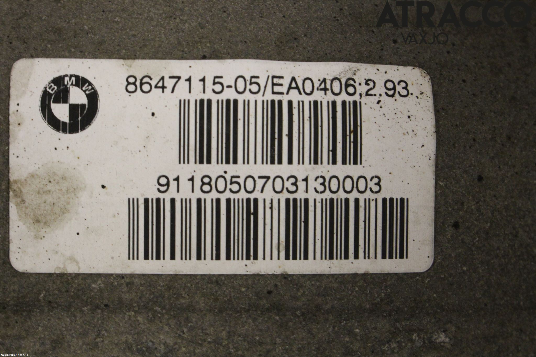 BMW 5 G30/G31/F90 17-23 Bakaksel Kardang Bak -Diff