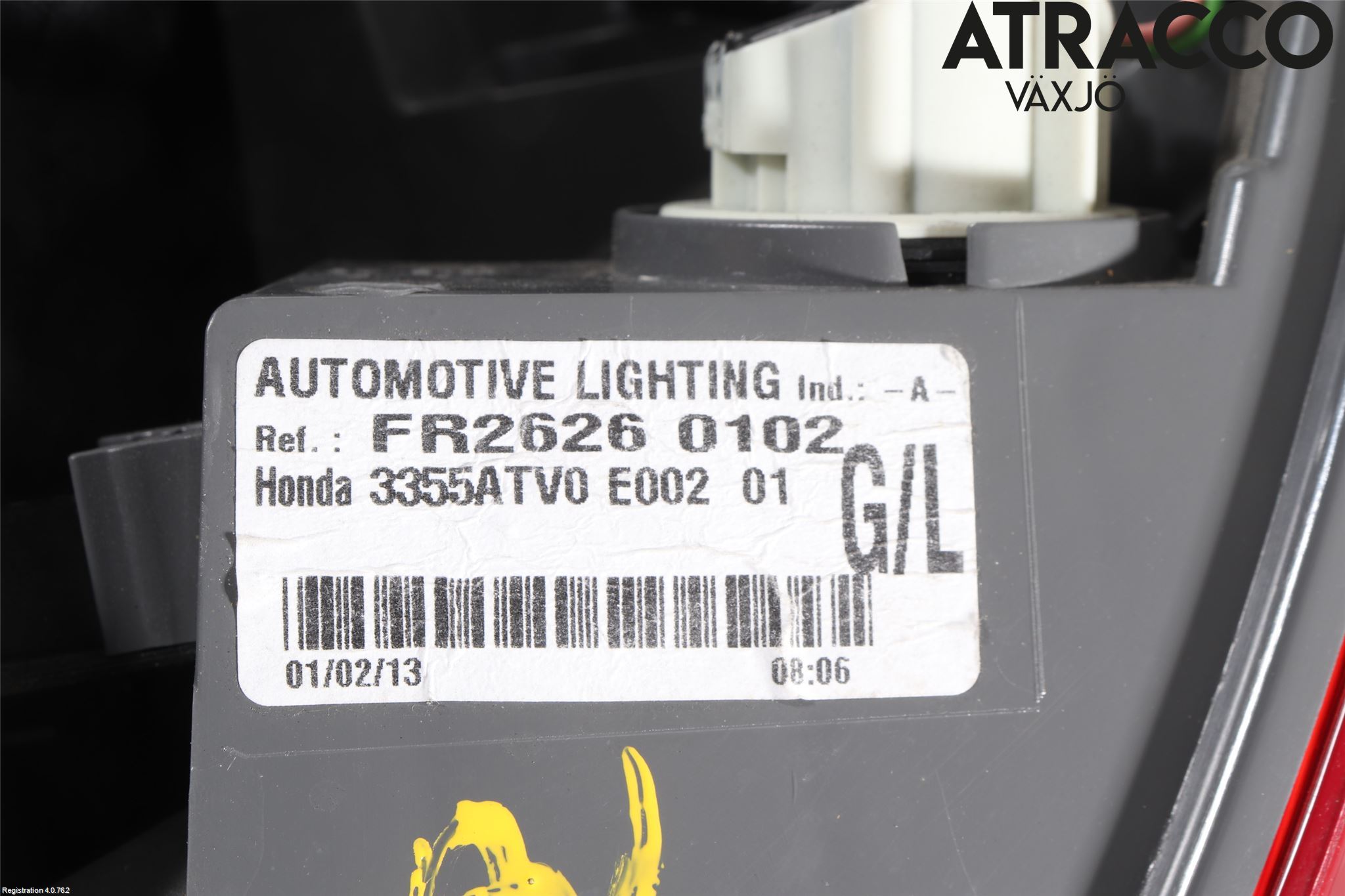 Honda CIVIC 12-16 Baklykt Venstre