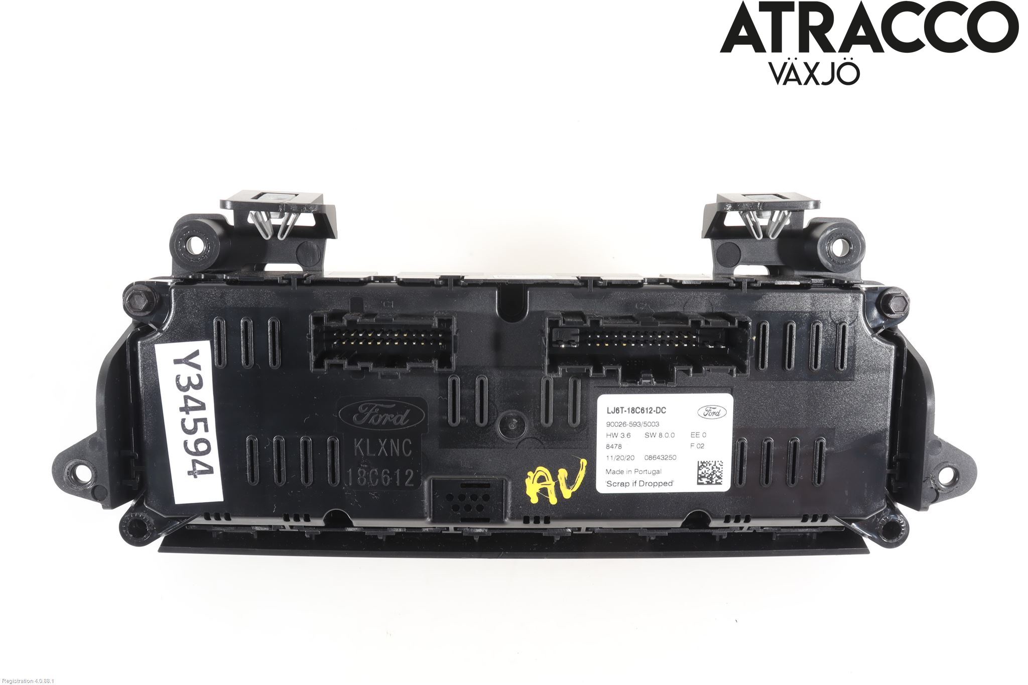 Ford KUGA/KUGA PHEZ/FHEV 20- Varme Ac Betjening-Display