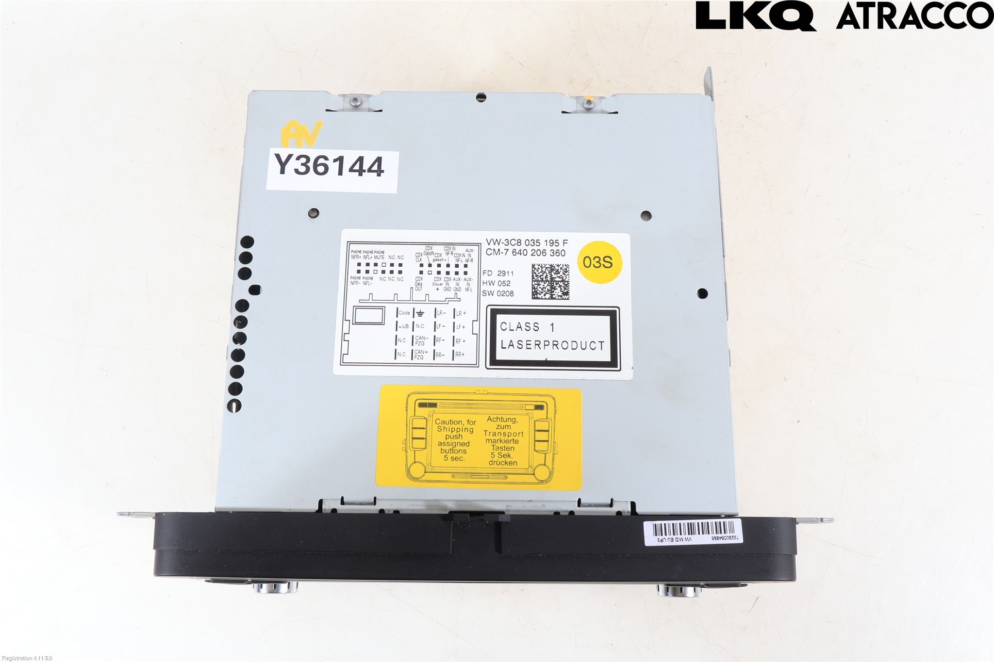 Volkswagen VW PASSAT 11-14 Stereo Radio Med Cd