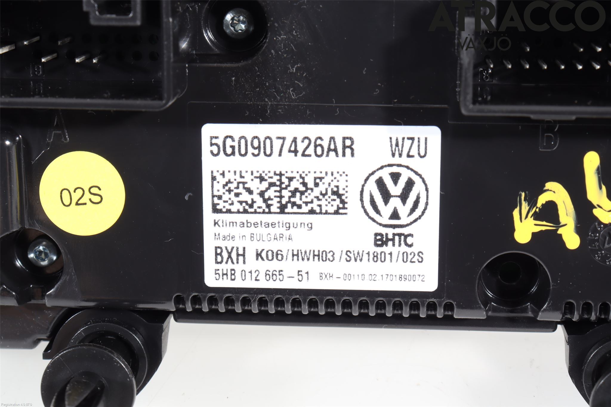 Volkswagen VW GOLF / E-GOLF VII 13-20 Varme Ac Betjening-Display