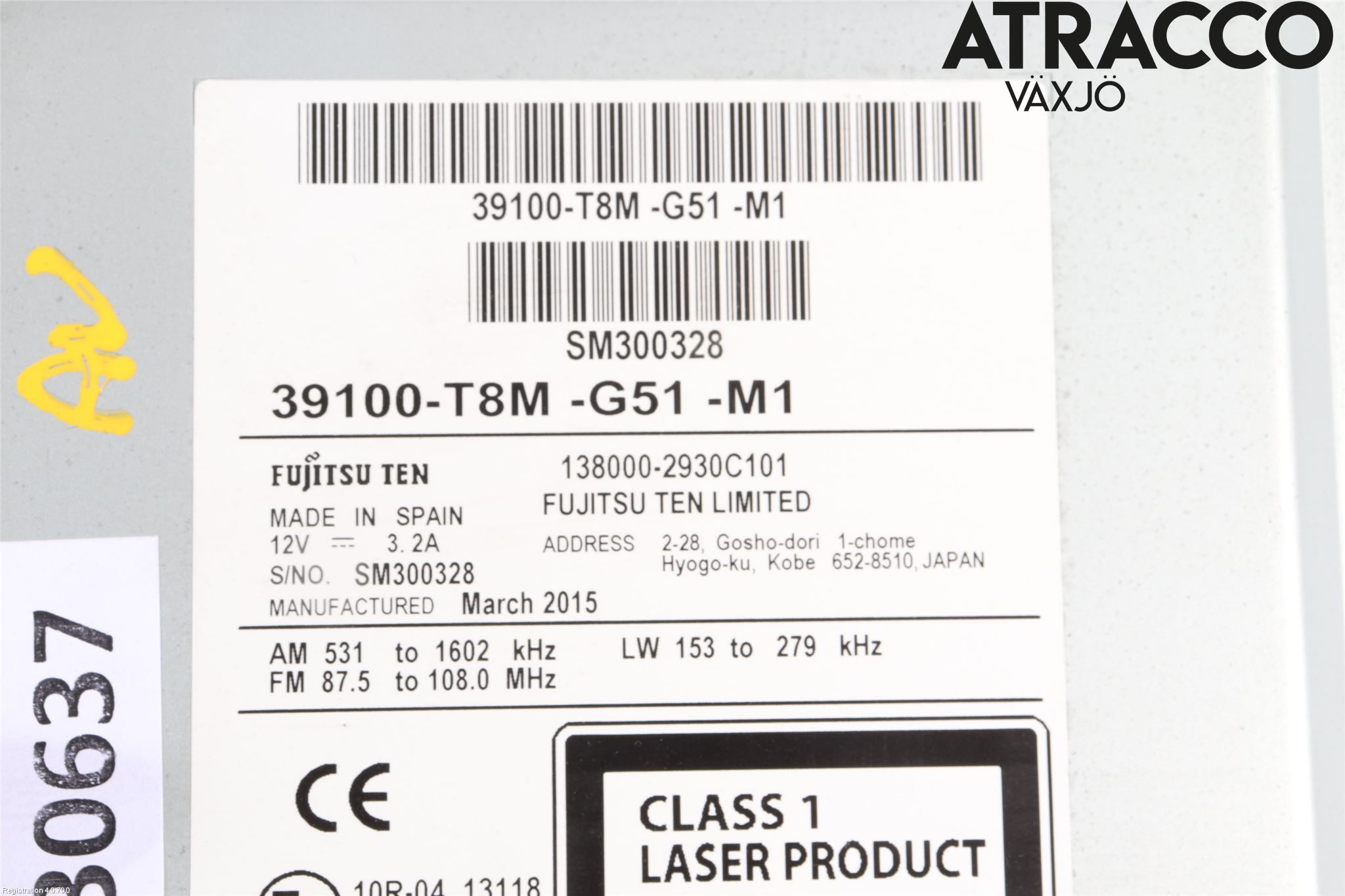 Honda HR-V 15-21 Stereo Radio Med Cd