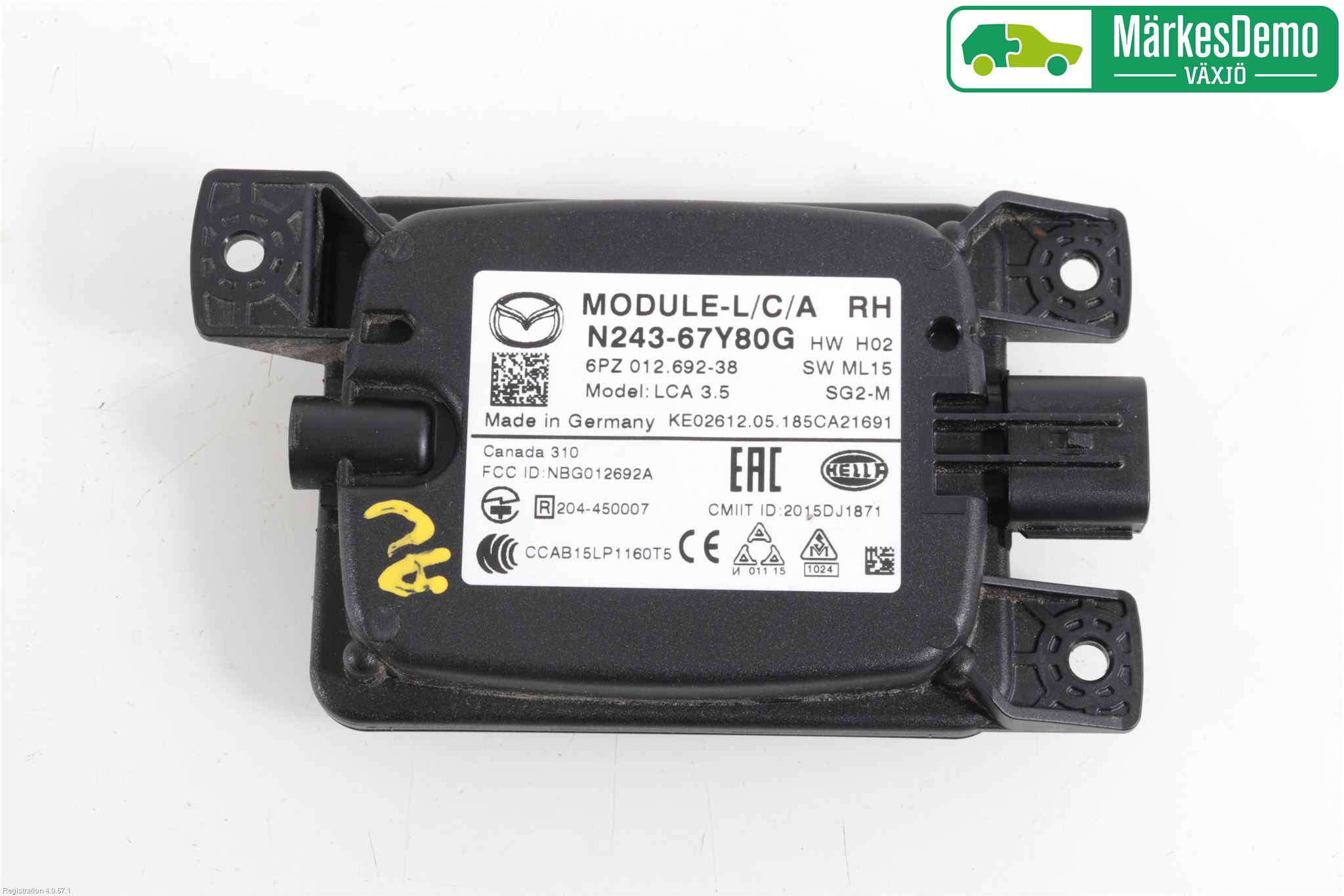 Mazda MX-5 IV (ND/ND2/ND3) MIATA 15- Sensor Kollisjonsbeskyttelse