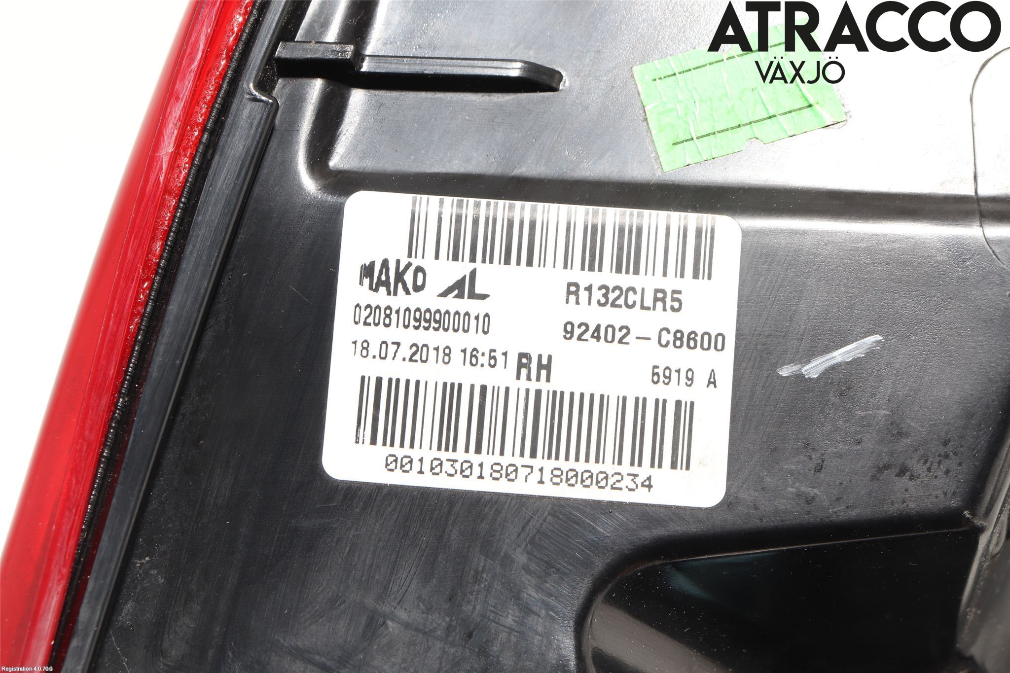 Hyundai i20 GB 15-20 Baklykt Høyre
