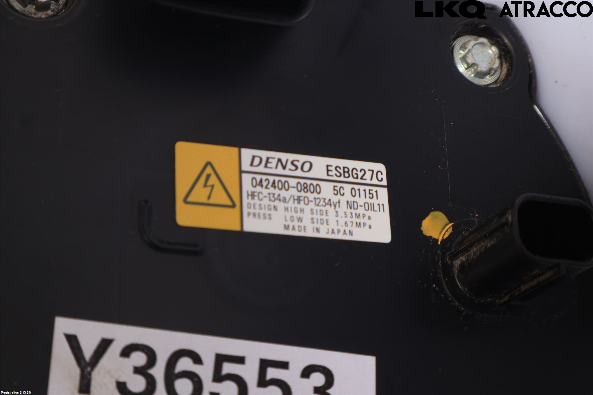 Toyota PRIUS (ZVW50) 16-21 Varme Ac Kompressor