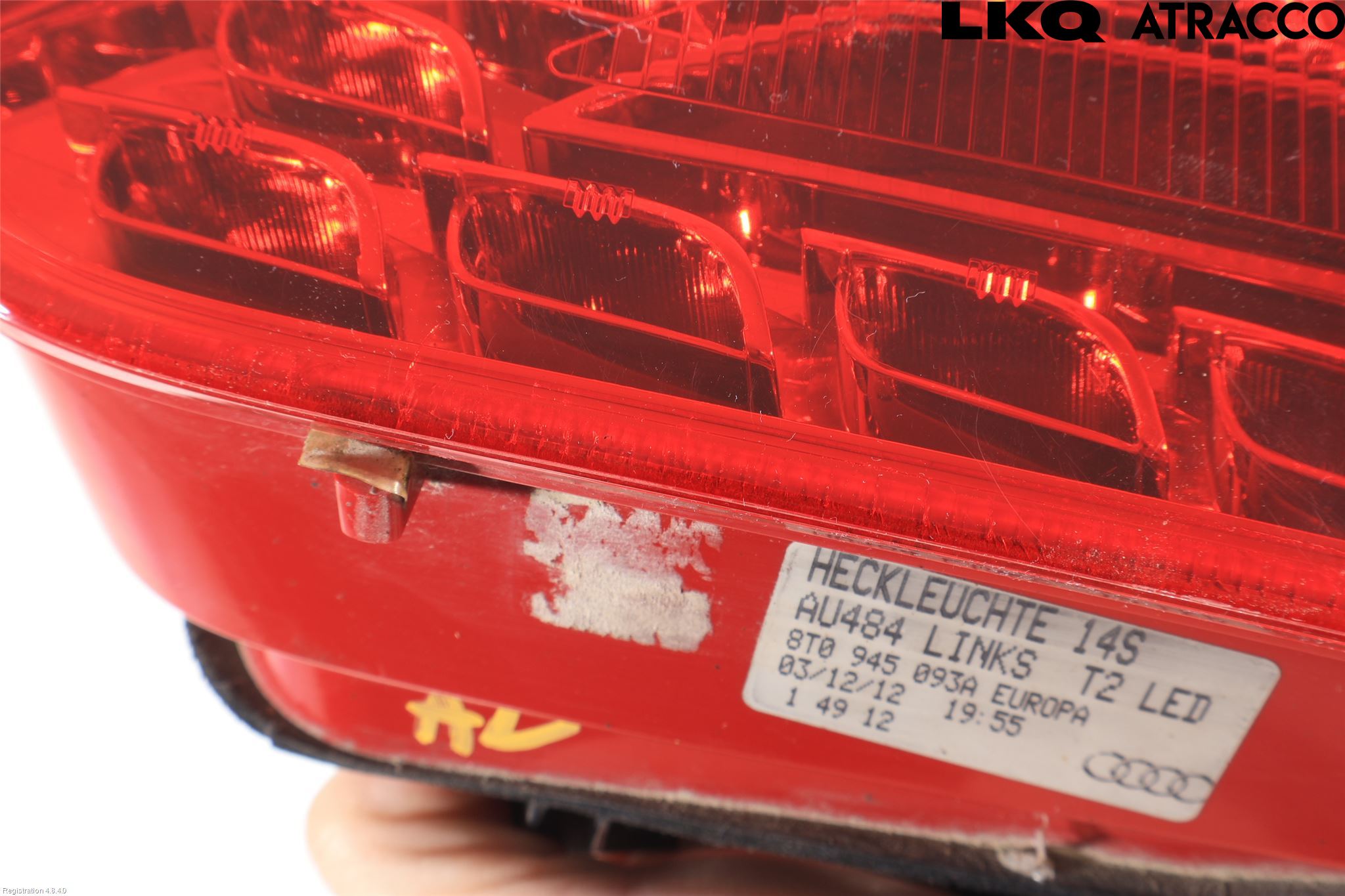 Audi A5 07-16 Baklykt Venstre  På Luke(Indre