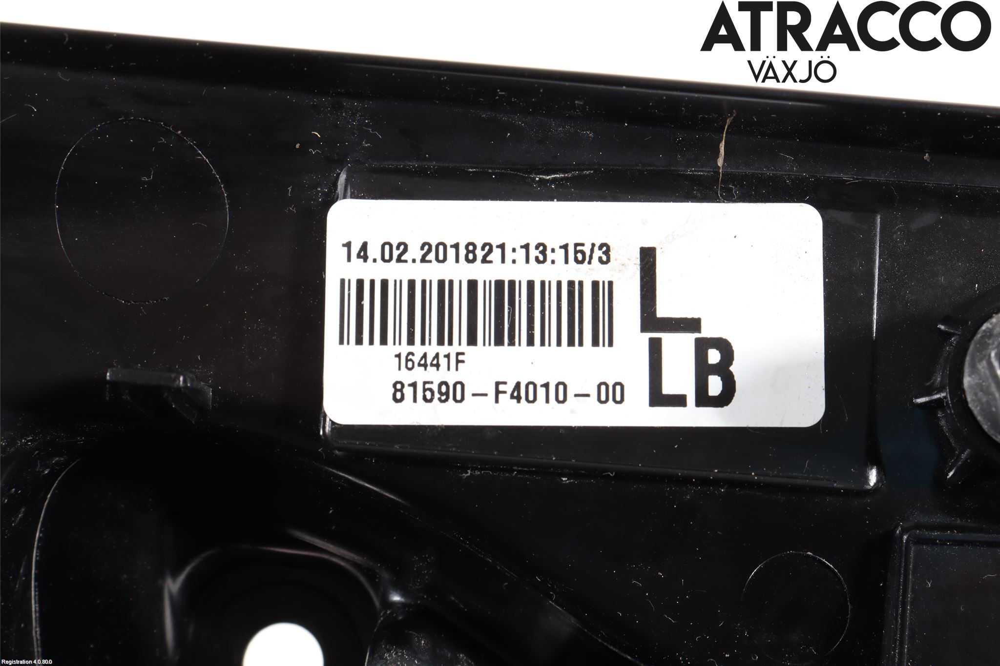 Toyota C-HR 16-23 Baklykt Venstre  På Luke(Indre