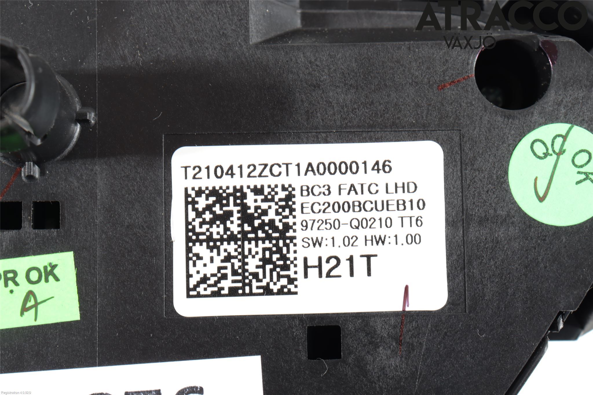 Hyundai i20 BC 21- Varme Ac Betjening-Display