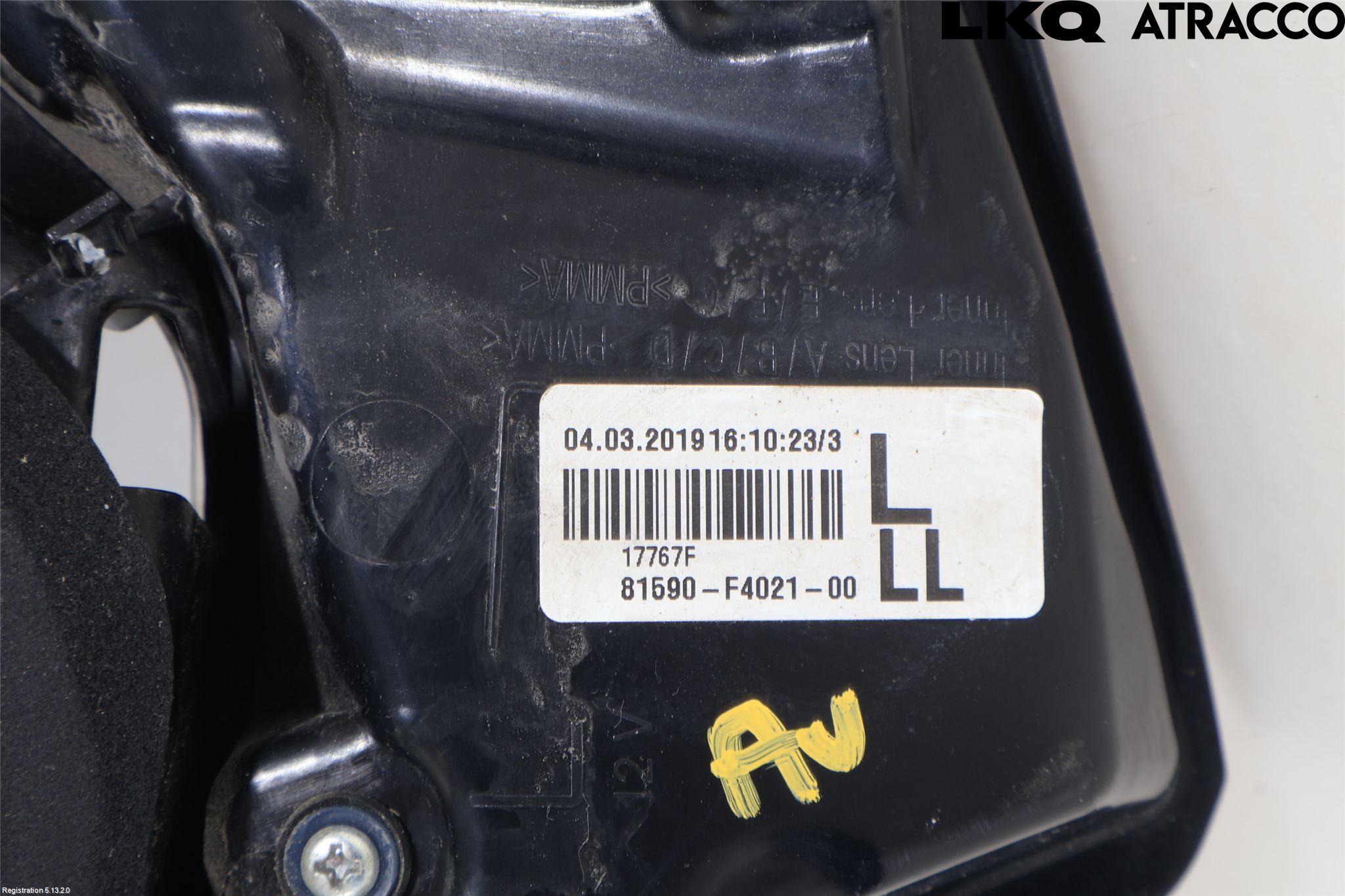 Toyota C-HR 16-23 Baklykt Venstre  På Luke(Indre