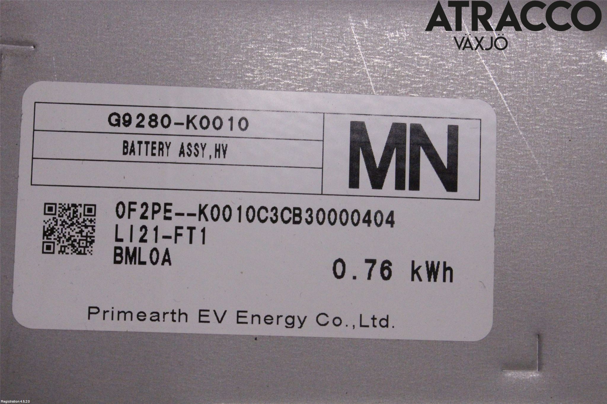 Mazda 2 KB Hybrid 22- Hybrid Batteri