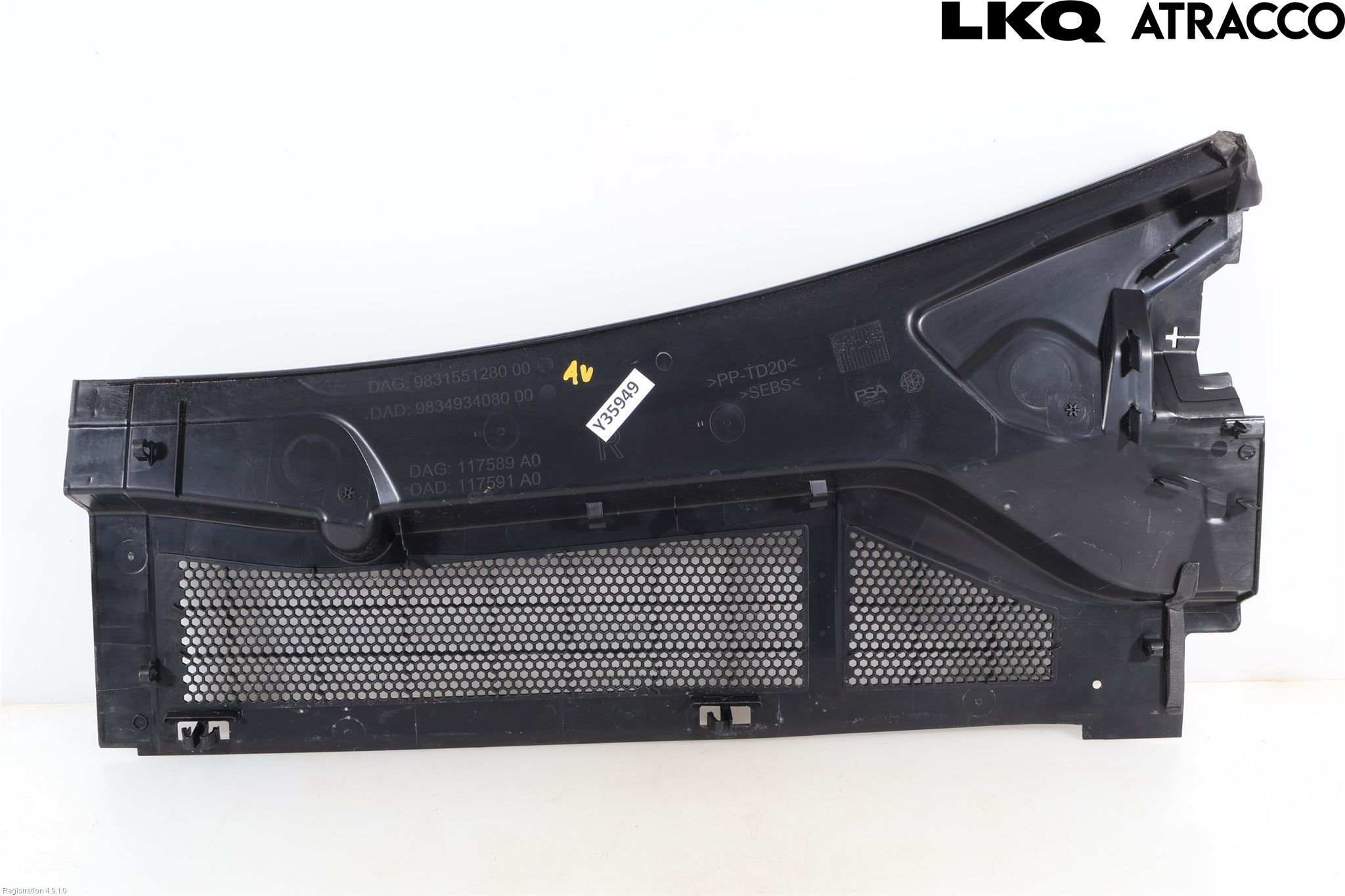 Peugeot 308/E-308 21- Visker Deksel-Grill-Under Frr