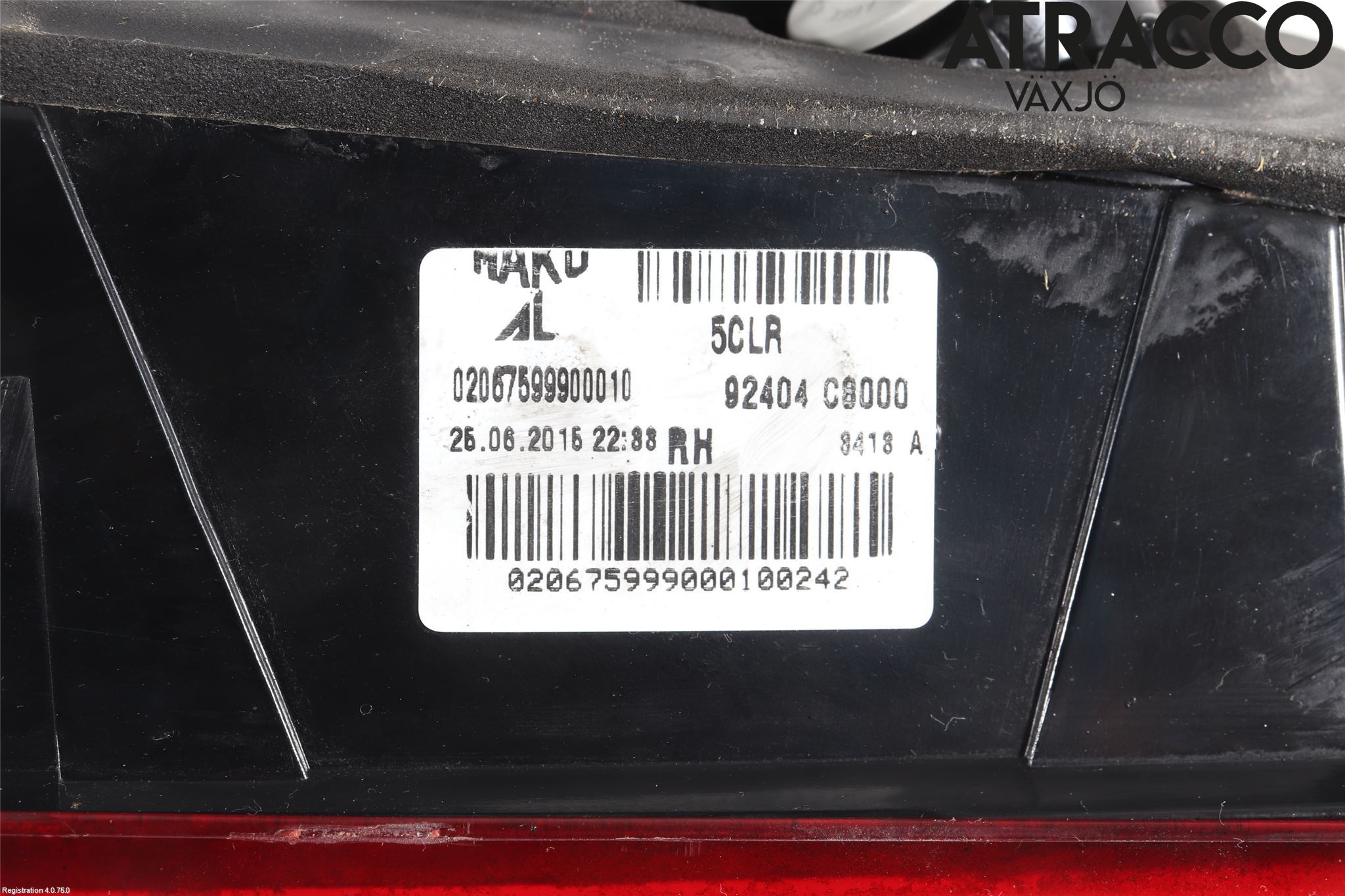 Hyundai i20 GB 15-20 Baklykt Høyre  På Luke(Indre)