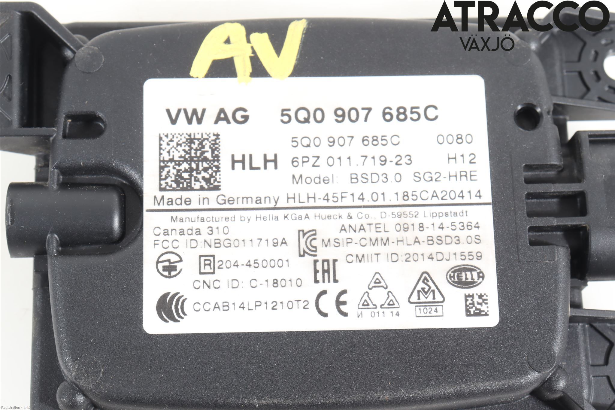 Skoda OCTAVIA (5E) 13-20 Sensor Kollisjonsbeskyttelse
