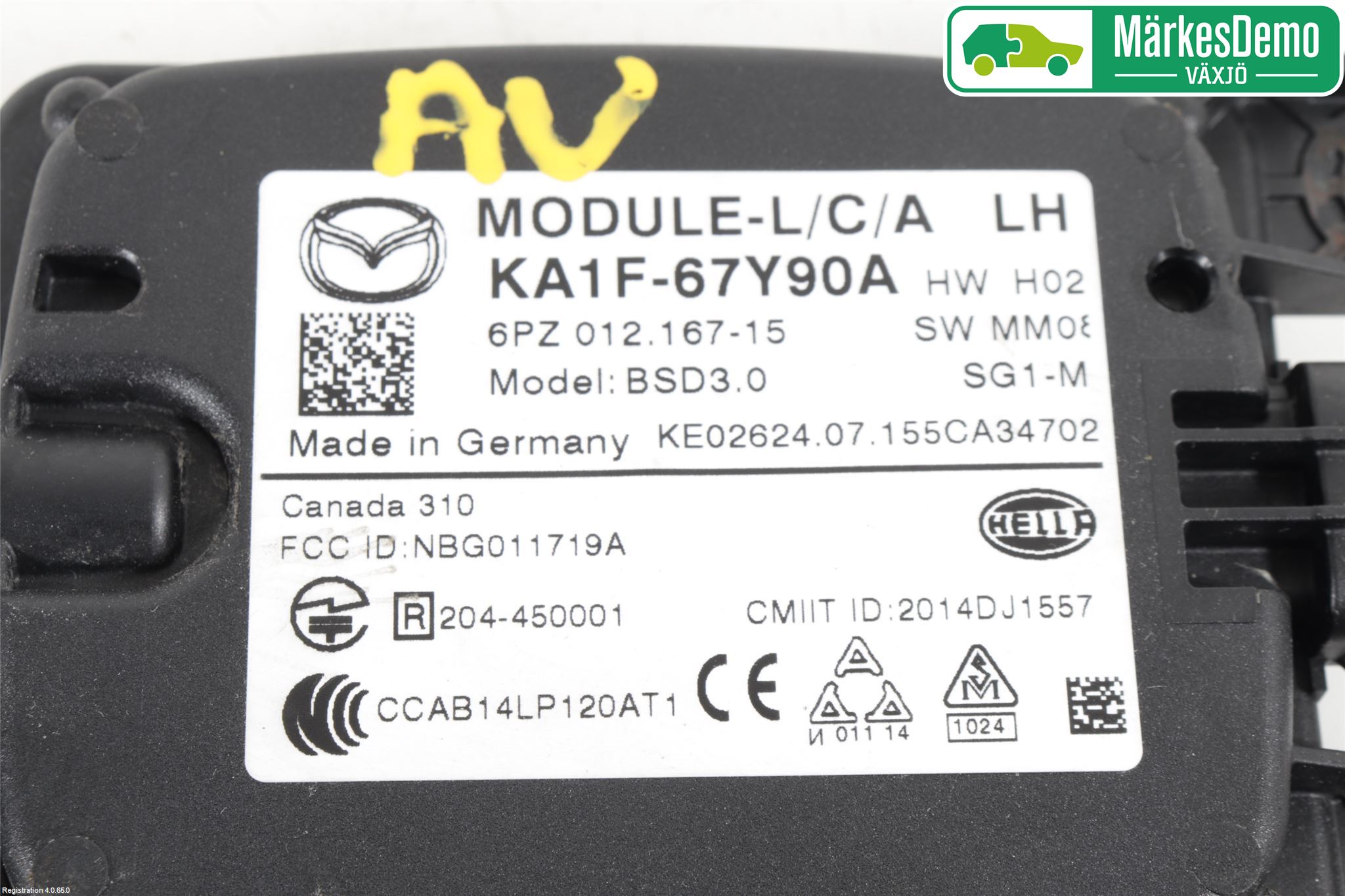 Mazda CX-5 12-17 Sensor Kollisjonsbeskyttelse