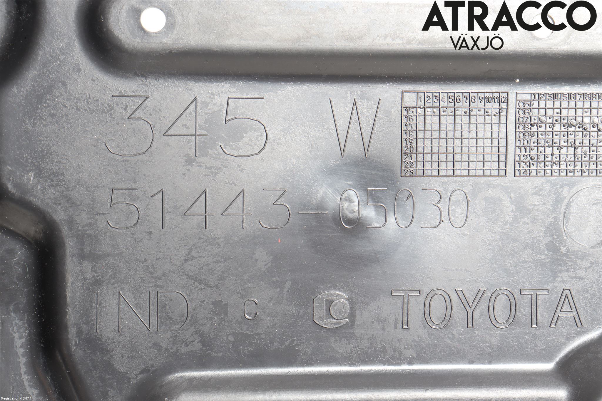 Toyota AURIS 13-19 Bunnplate U Motor-Gear-Dørk