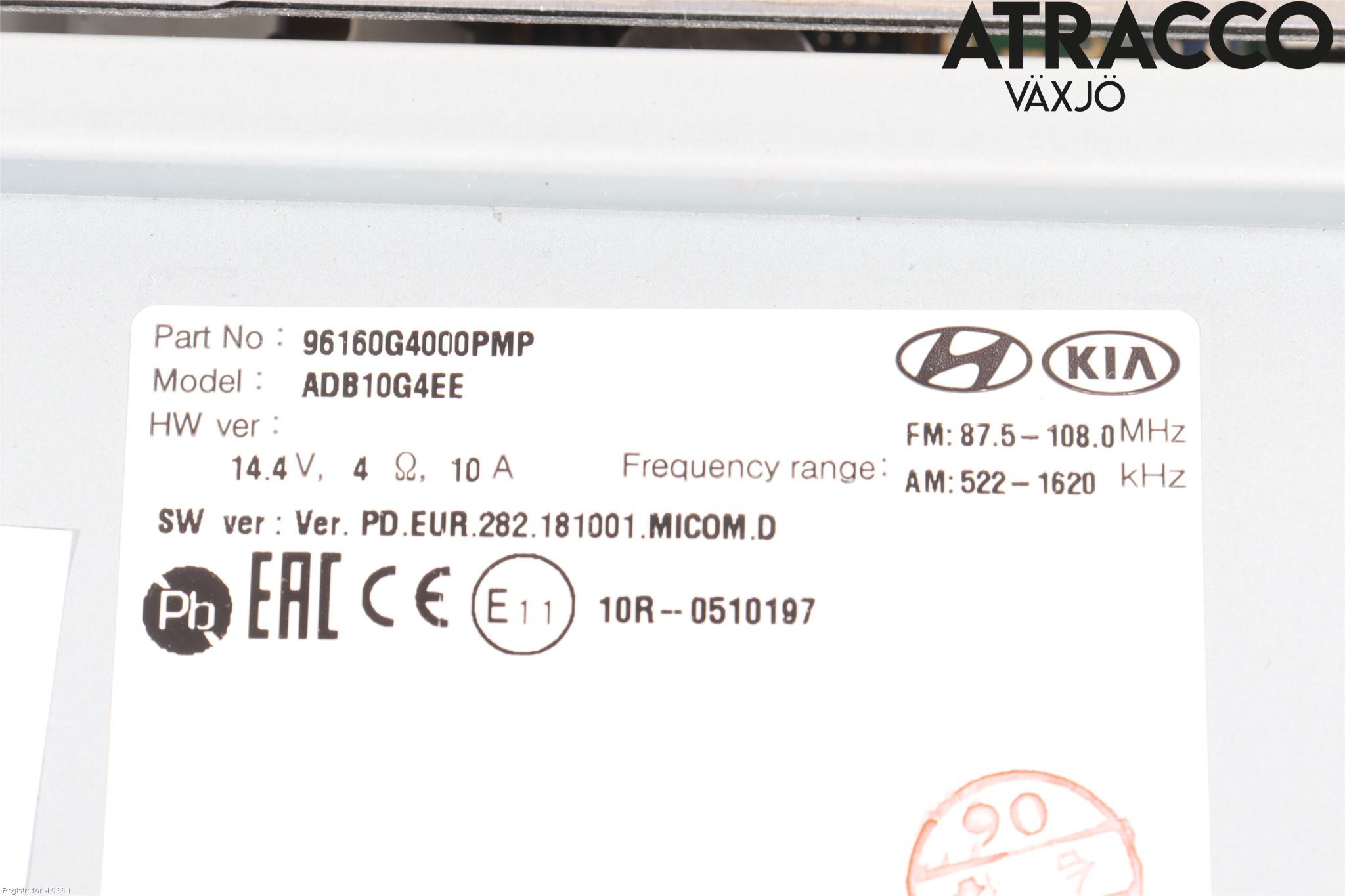 Hyundai i30 PD 17- Stereo Radio Med Cd
