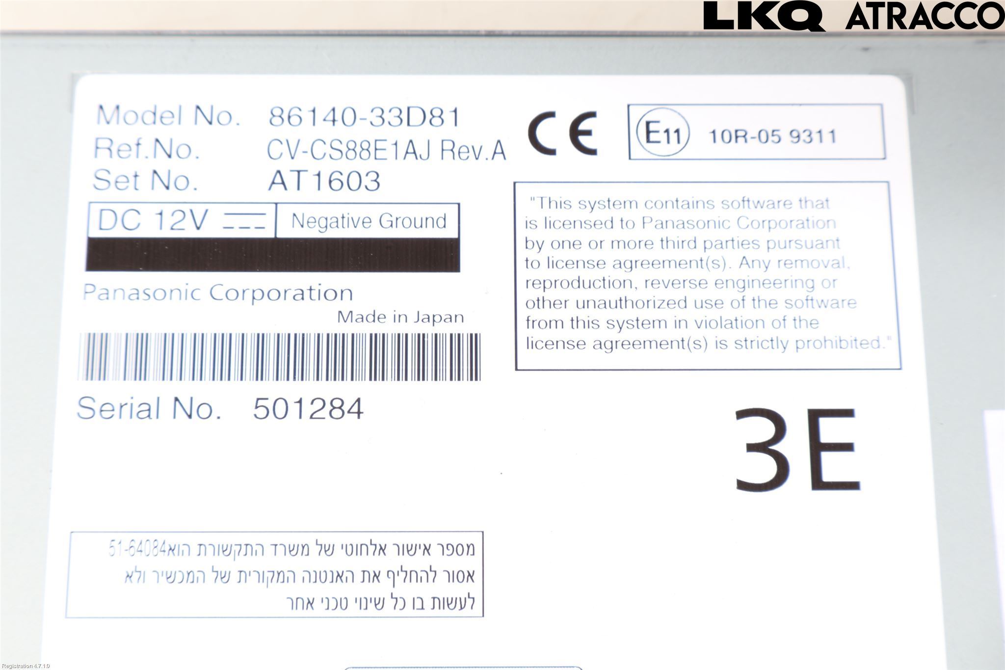 Toyota CAMRY 19-24 Stereo Radio Med Cd