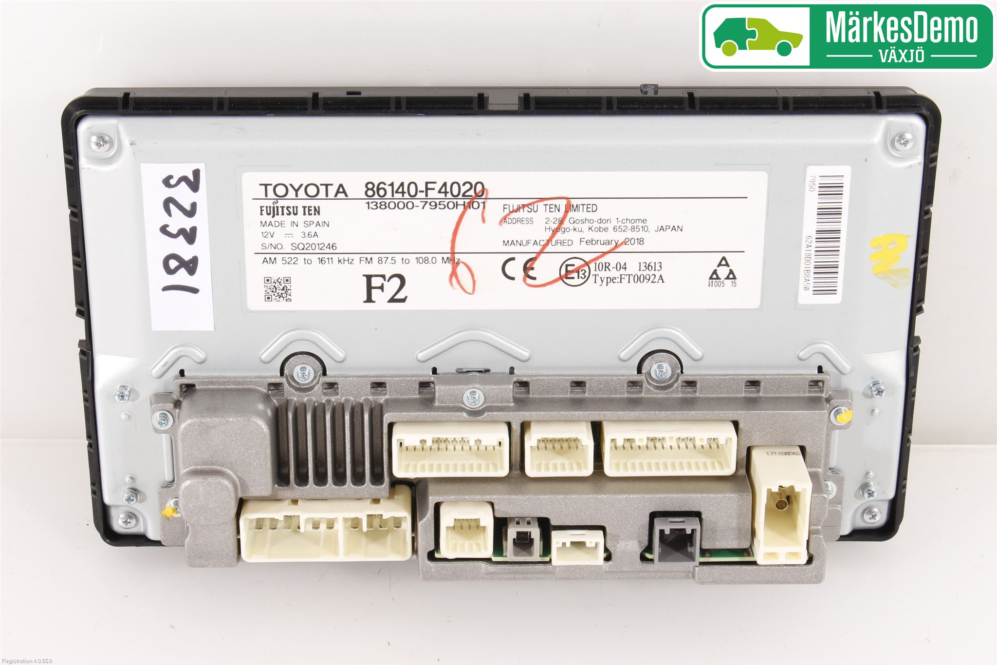 Toyota C-HR 16-23 Stereo Radio Med Cd