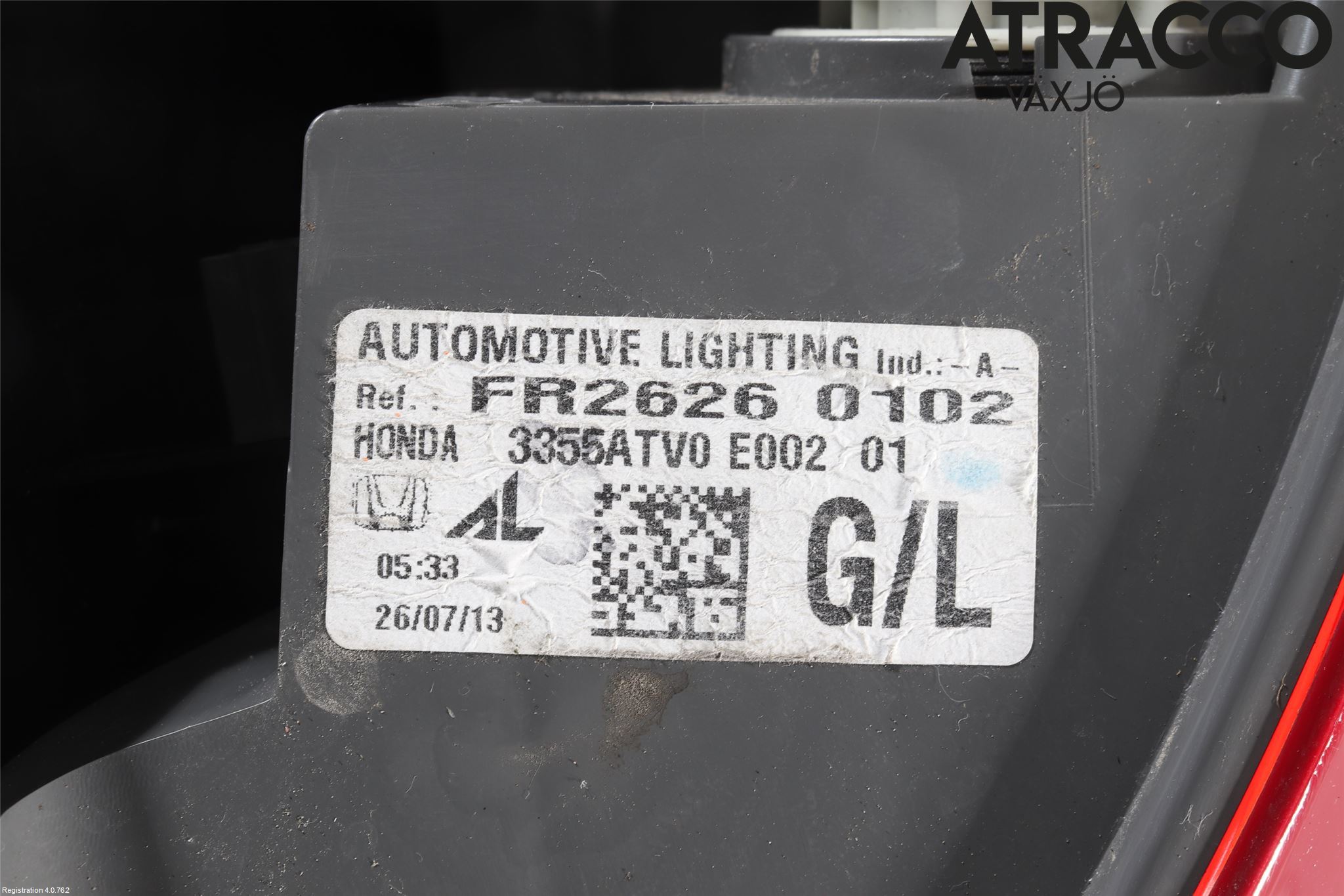 Honda CIVIC 12-16 Baklykt Venstre
