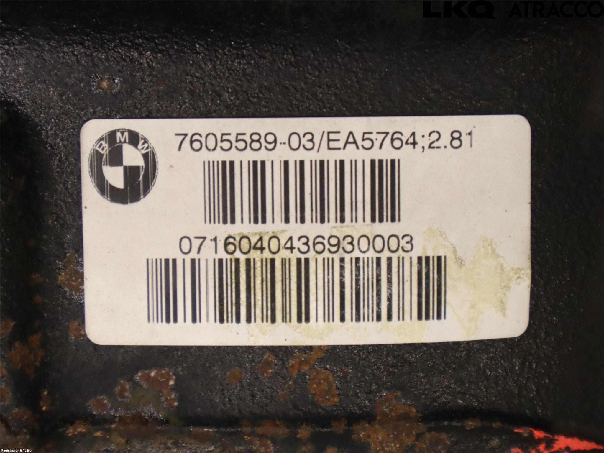 BMW 3 F30/F31/F80 12-19 Bakaksel Kardang Bak -Diff