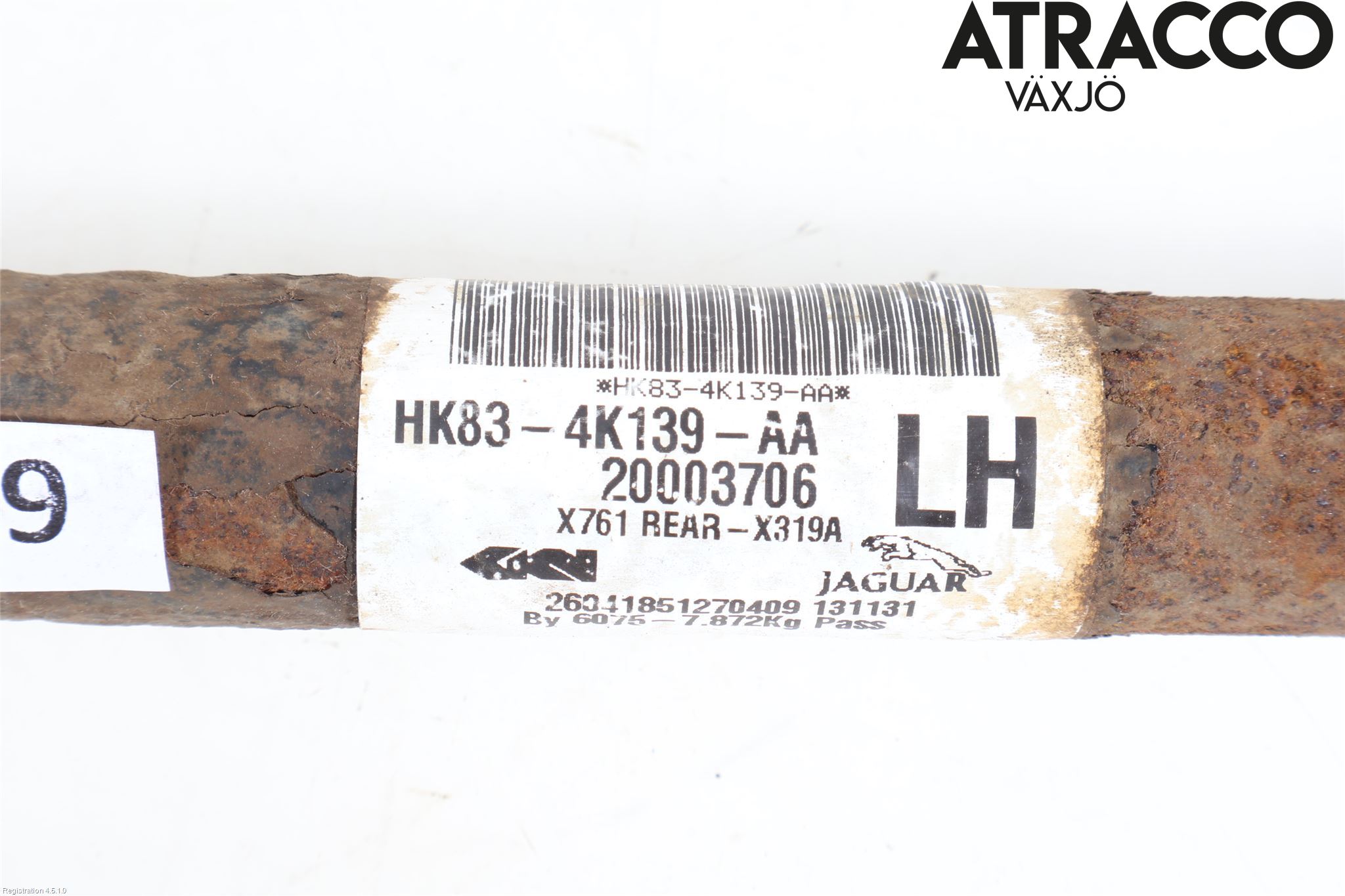 Landrover RANGE ROVER VELAR (L560) 17- Drivaksel Bak Kompl Venstre