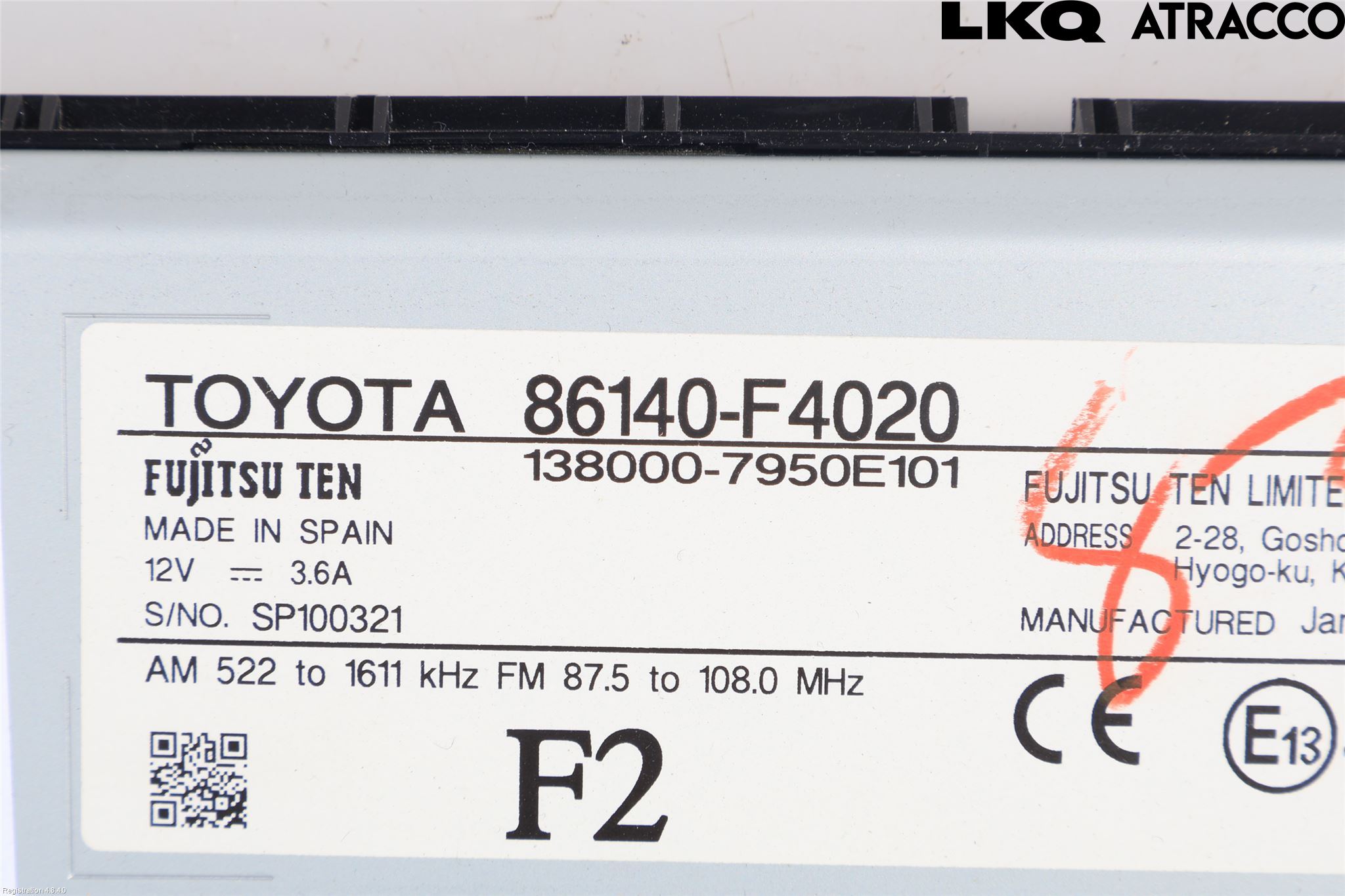 Toyota C-HR 16-23 Stereo Radio Med Cd