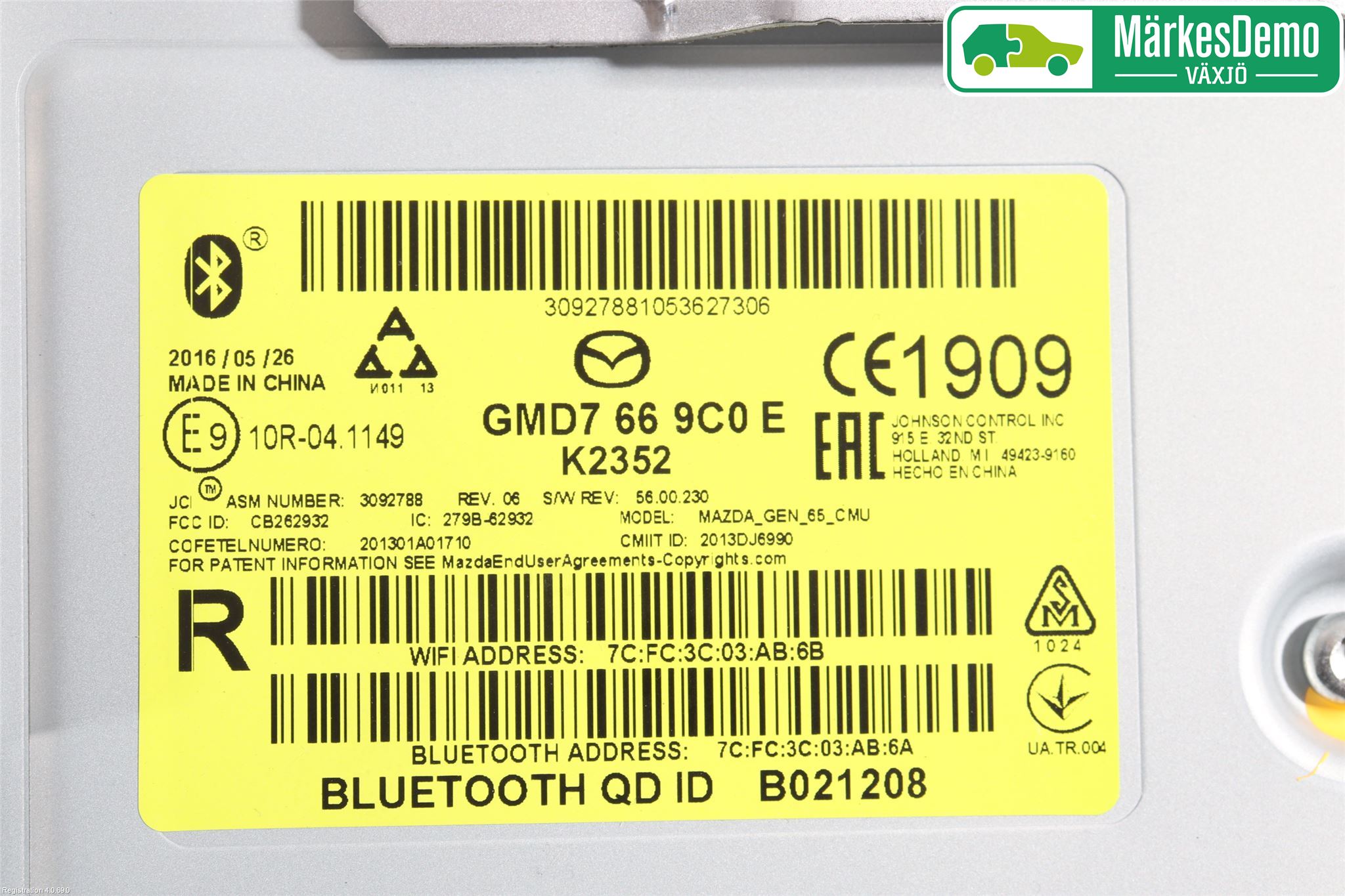 Mazda CX-3 Stereo Radio Med Cd