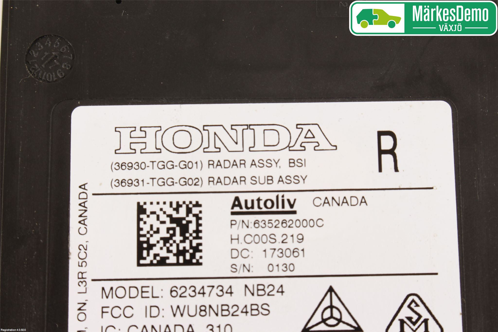 Honda CIVIC 17-22 Sensor Kollisjonsbeskyttelse