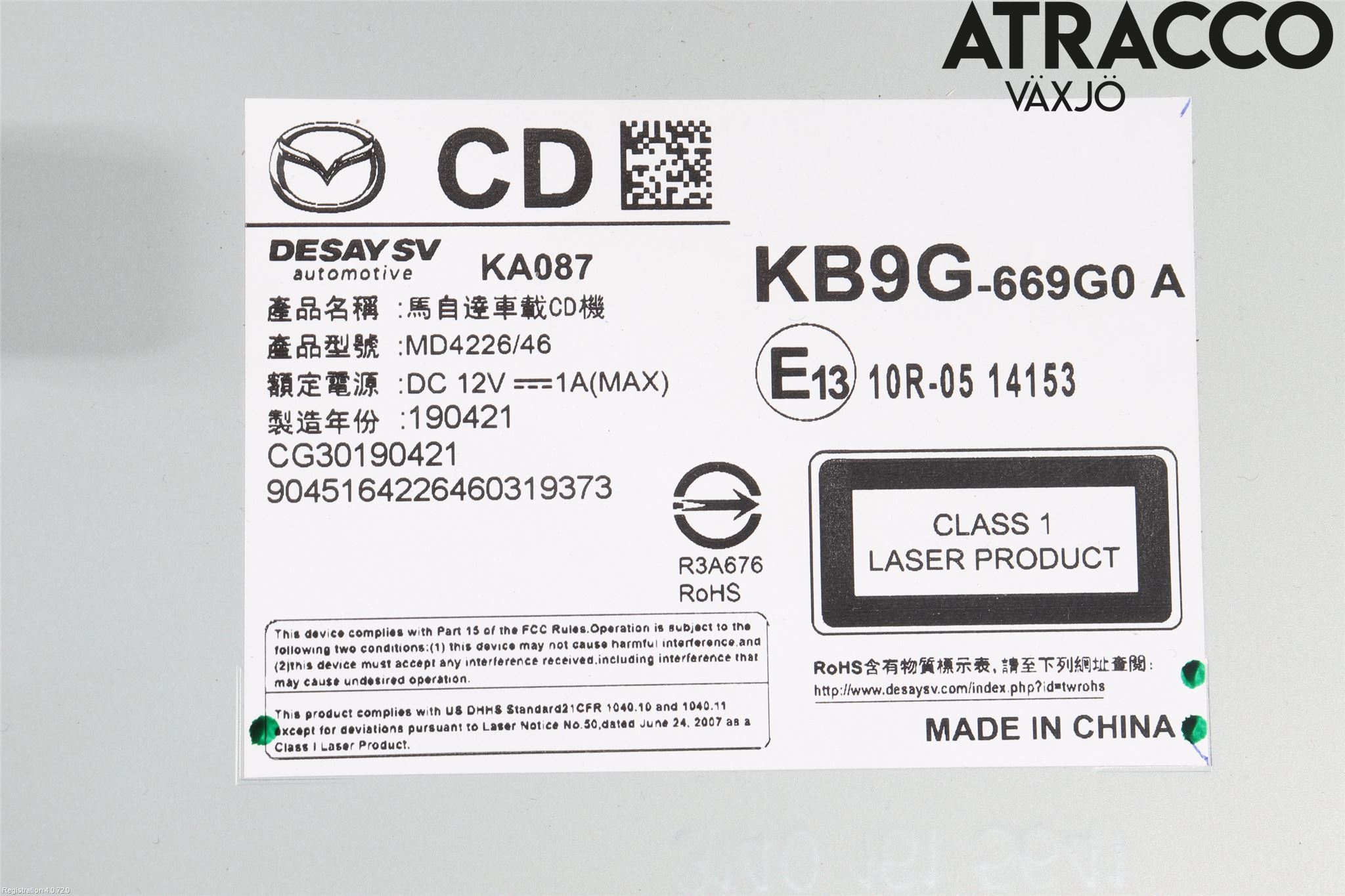 Mazda CX-5 17- Stereo Radio Med Cd